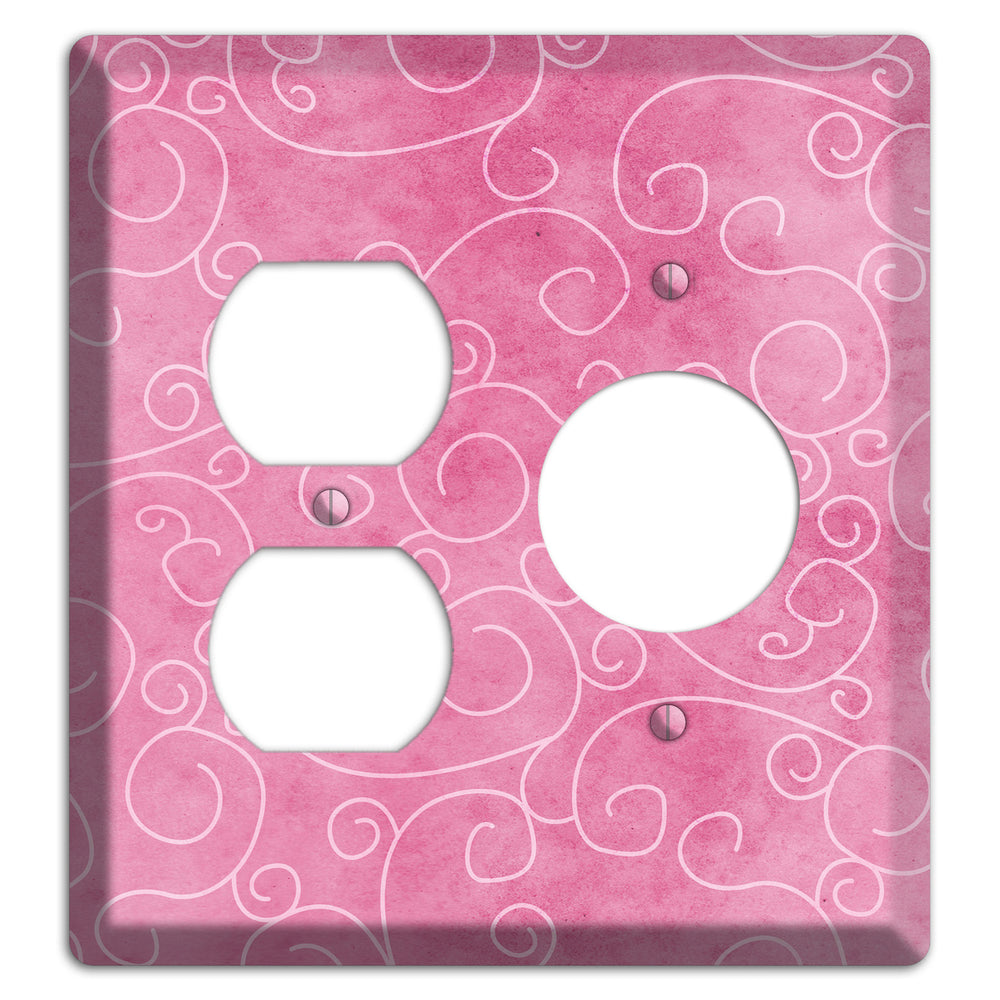 Kobi Pink Texture Duplex / Receptacle Wallplate