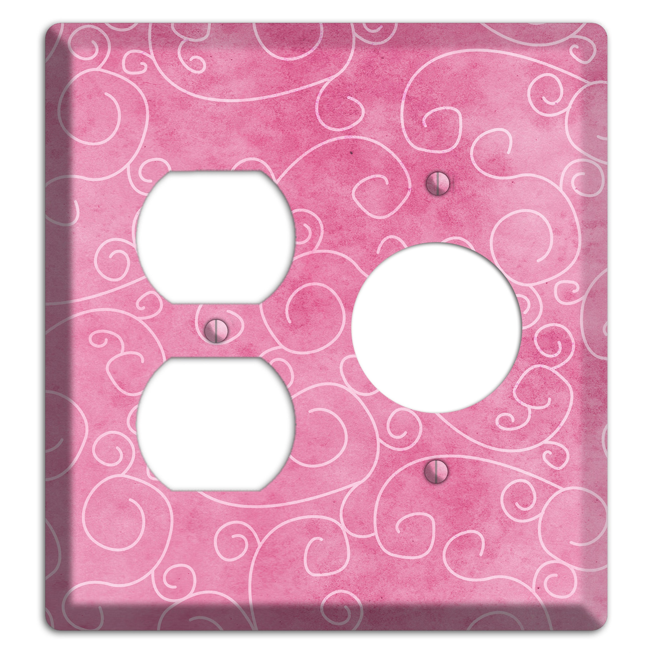 Kobi Pink Texture Duplex / Receptacle Wallplate