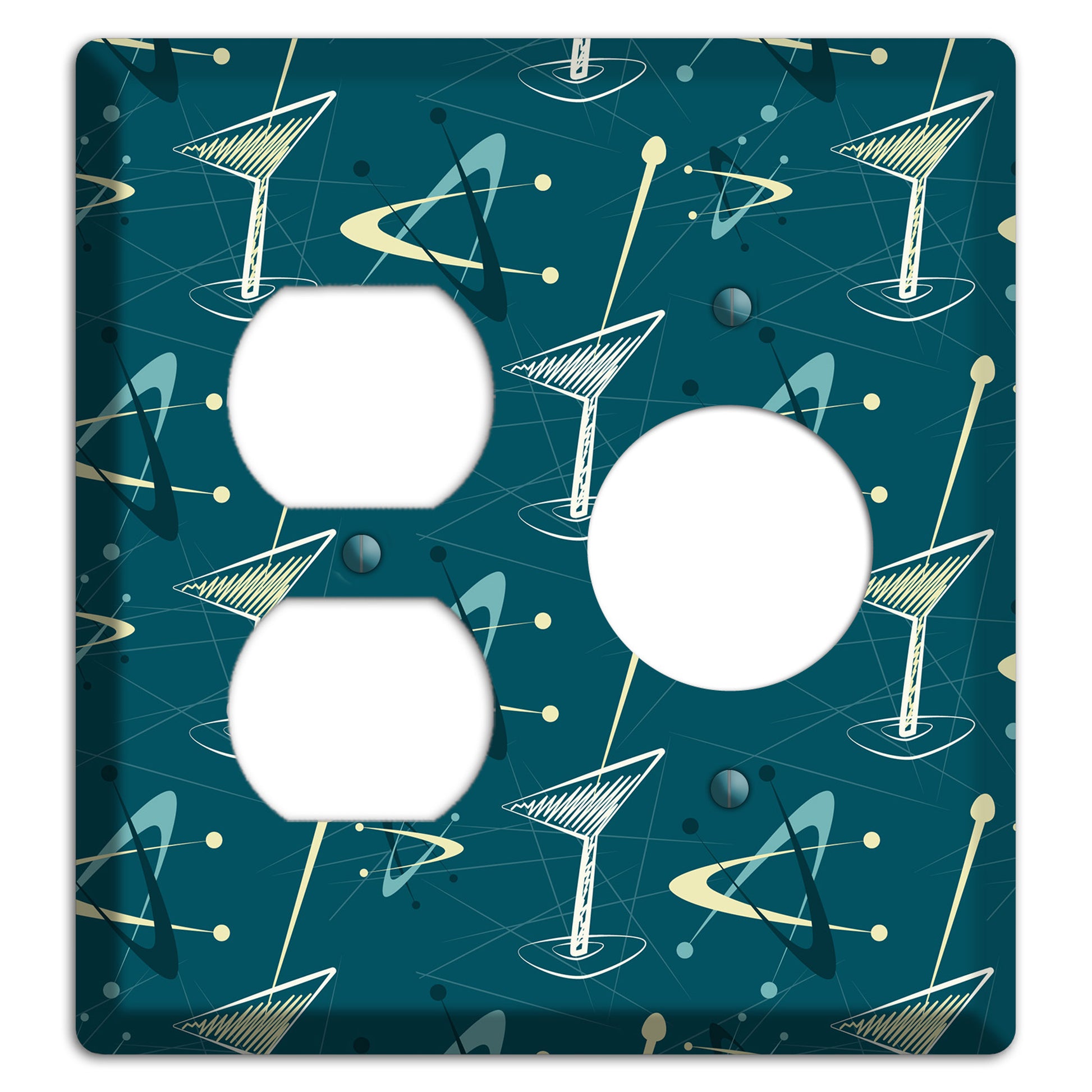 Navy Cocktail Hour Duplex / Receptacle Wallplate
