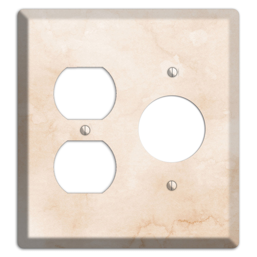 Janna Neutral Texture Duplex / Receptacle Wallplate