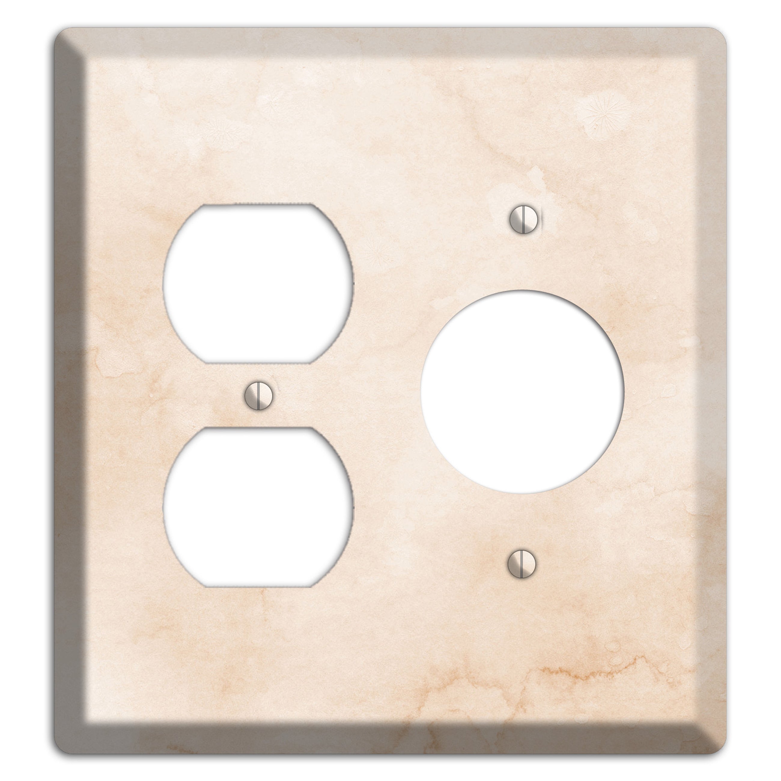 Janna Neutral Texture Duplex / Receptacle Wallplate