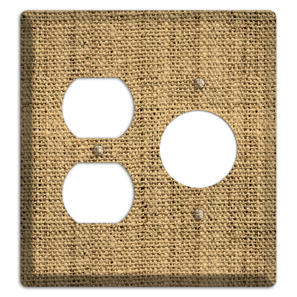 Teak Burlap Duplex / Receptacle Wallplate