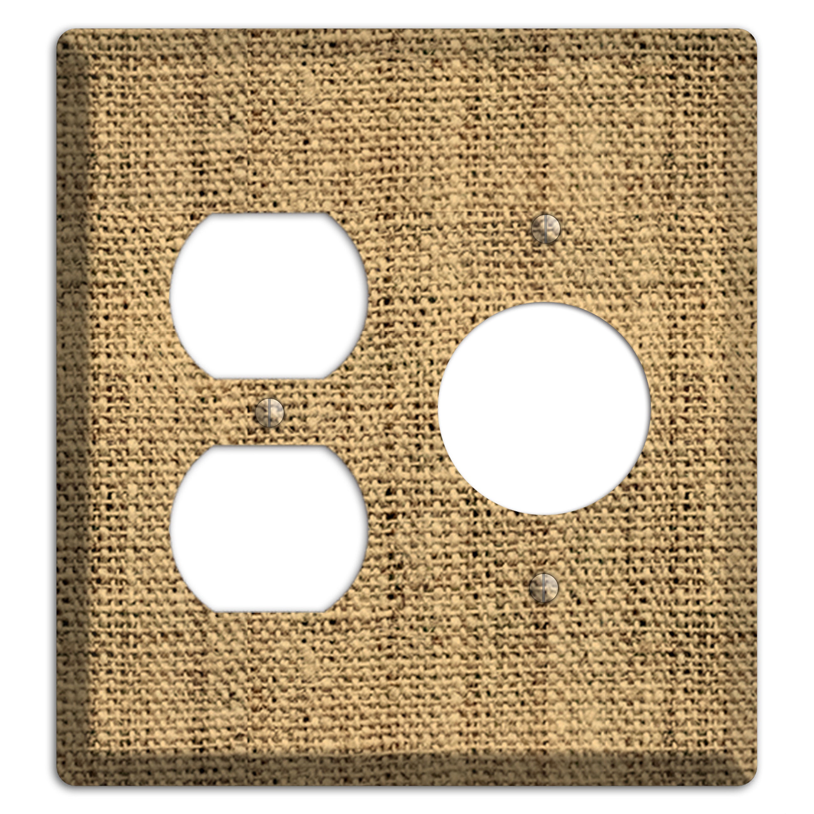 Teak Burlap Duplex / Receptacle Wallplate
