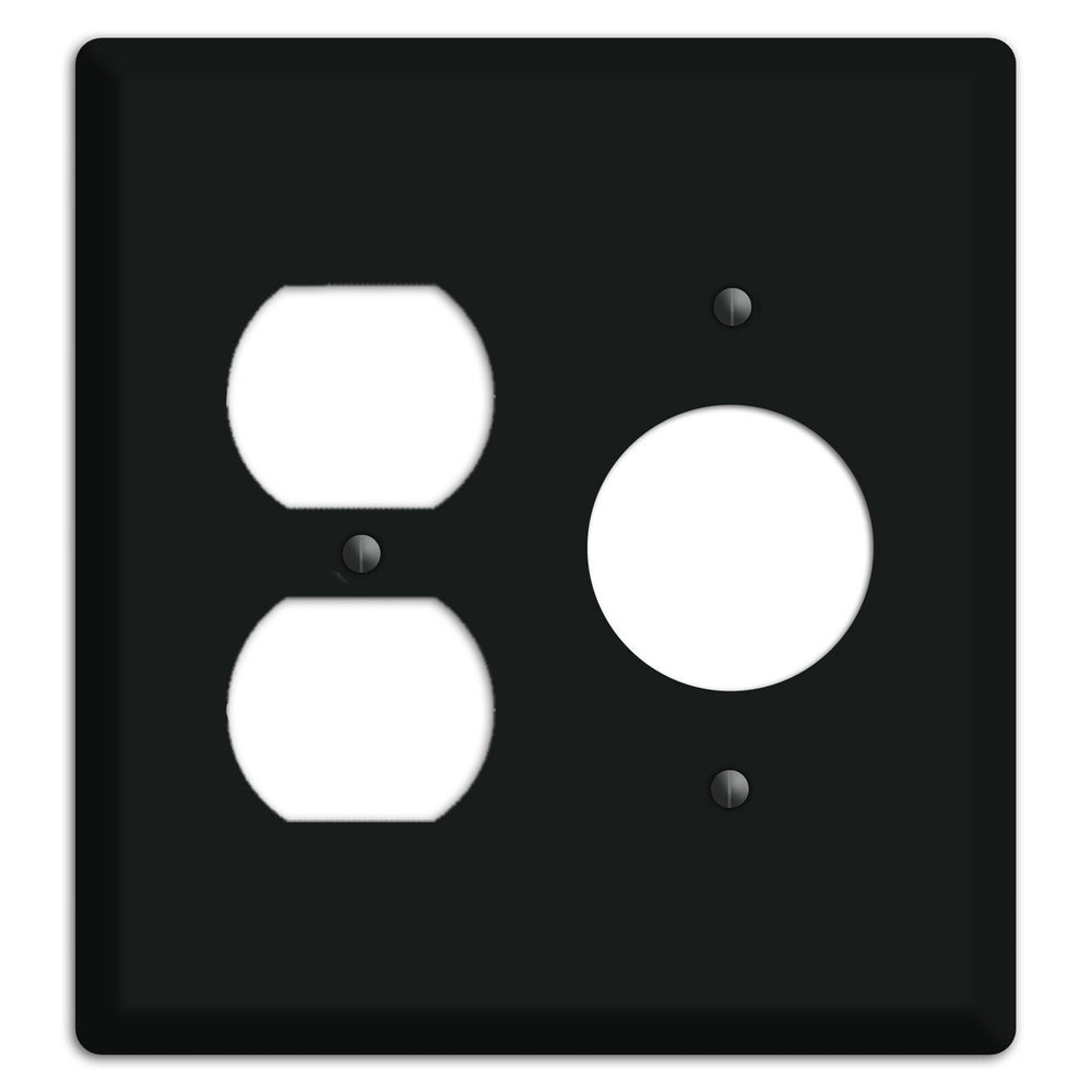 Baxter Matte Black Metal Duplex / Receptacle Wallplate