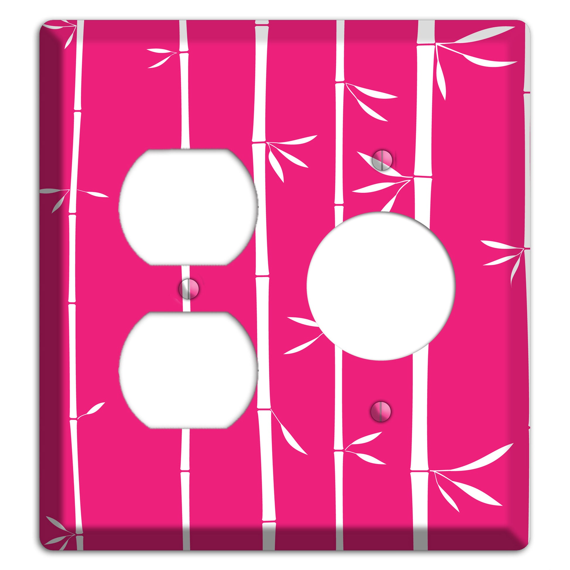 Pink Bamboo Duplex / Receptacle Wallplate