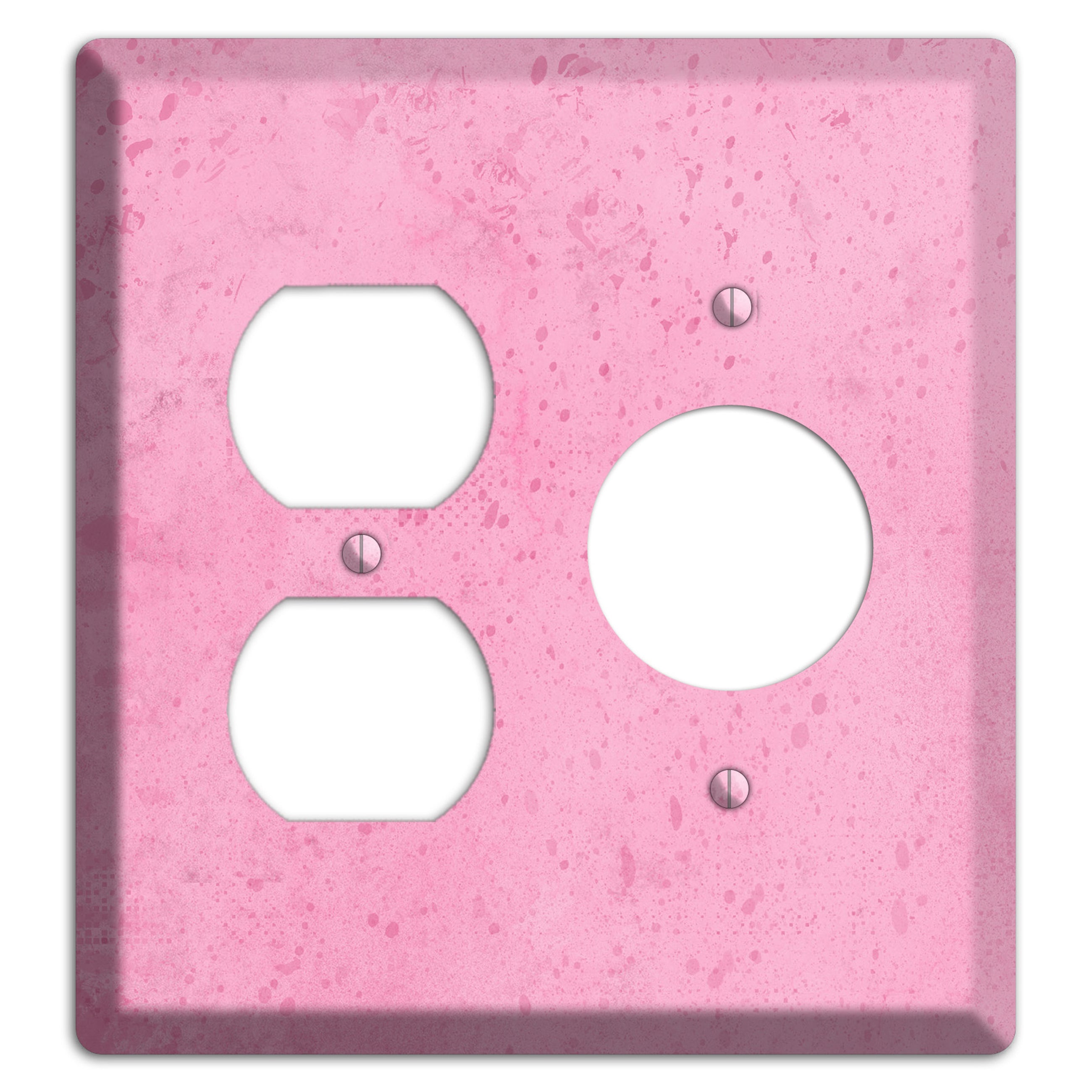 Illusion Pink Texture Duplex / Receptacle Wallplate
