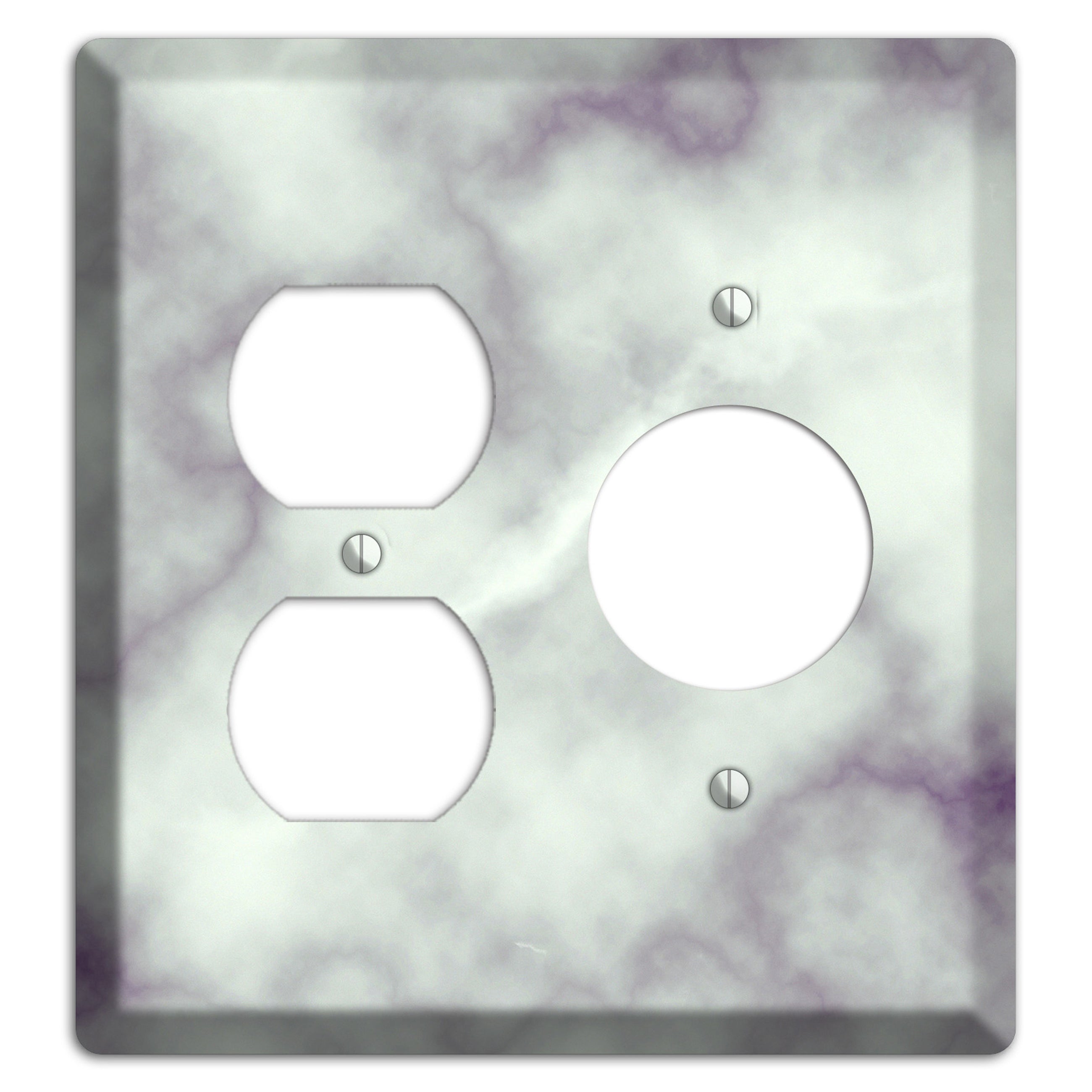 Gray Nurse Marble Duplex / Receptacle Wallplate