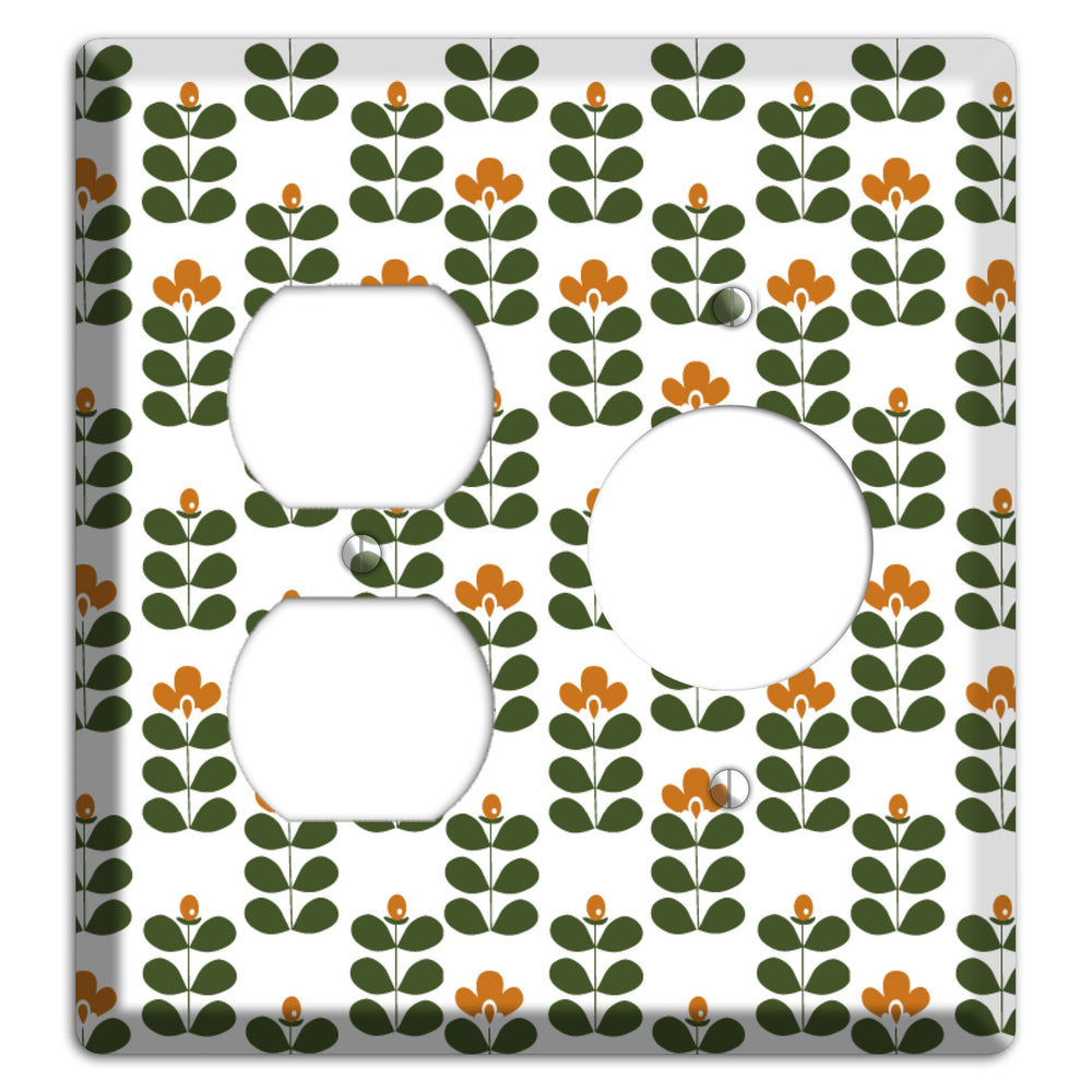 Green Small Sprouts Duplex / Receptacle Wallplate