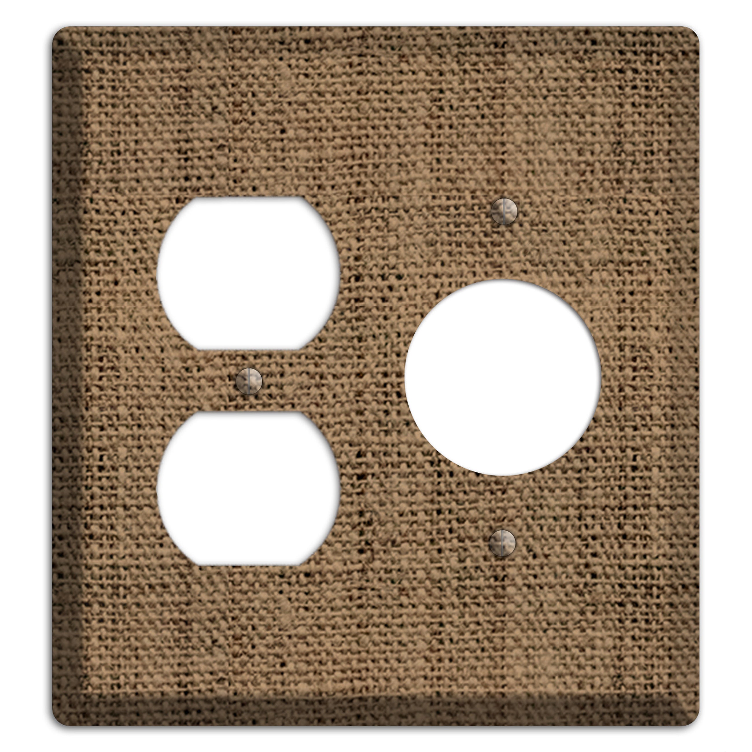 Shadow Burlap Duplex / Receptacle Wallplate