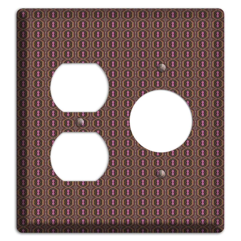 Brown Tapestry Duplex / Receptacle Wallplate