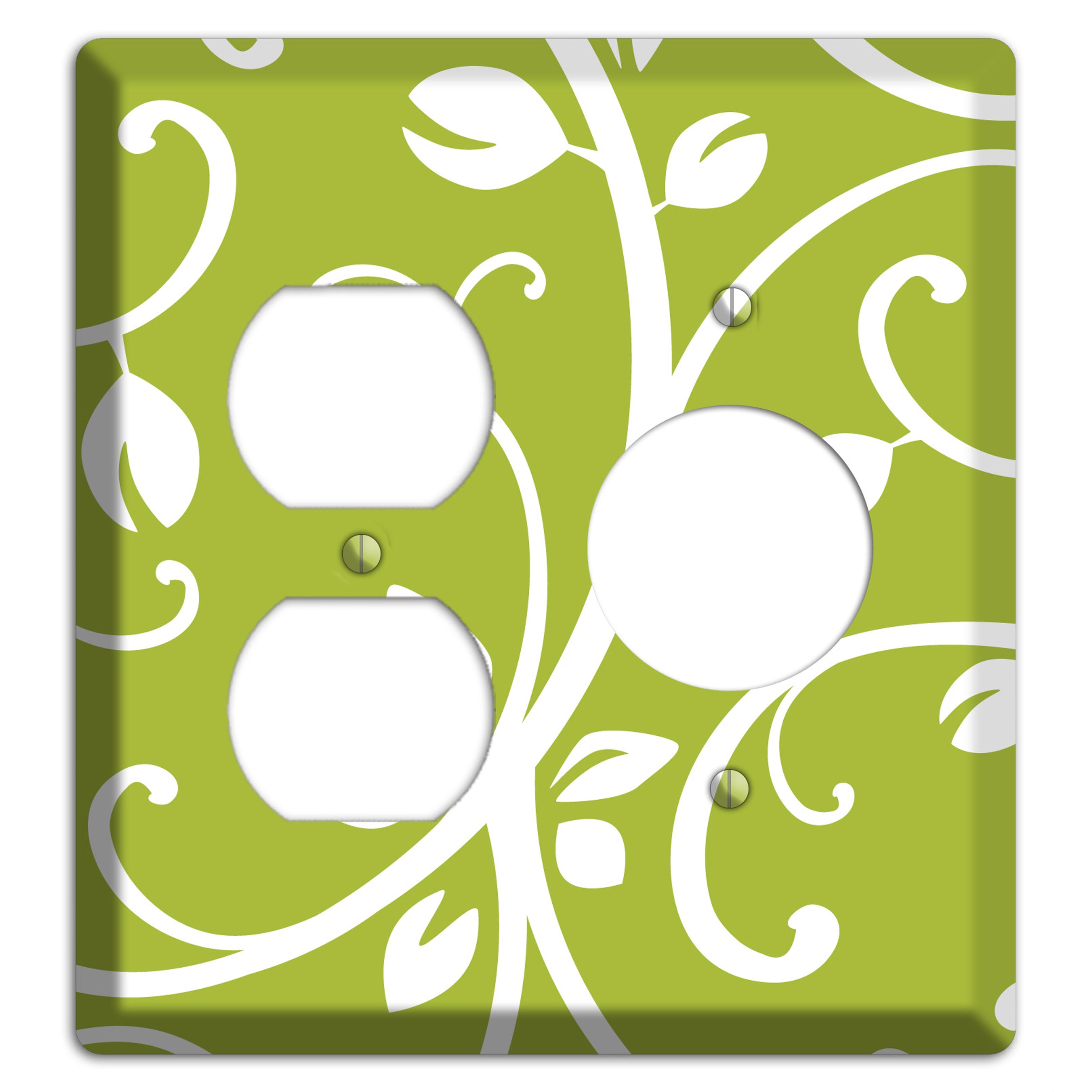 Green Bud Sprig Duplex / Receptacle Wallplate