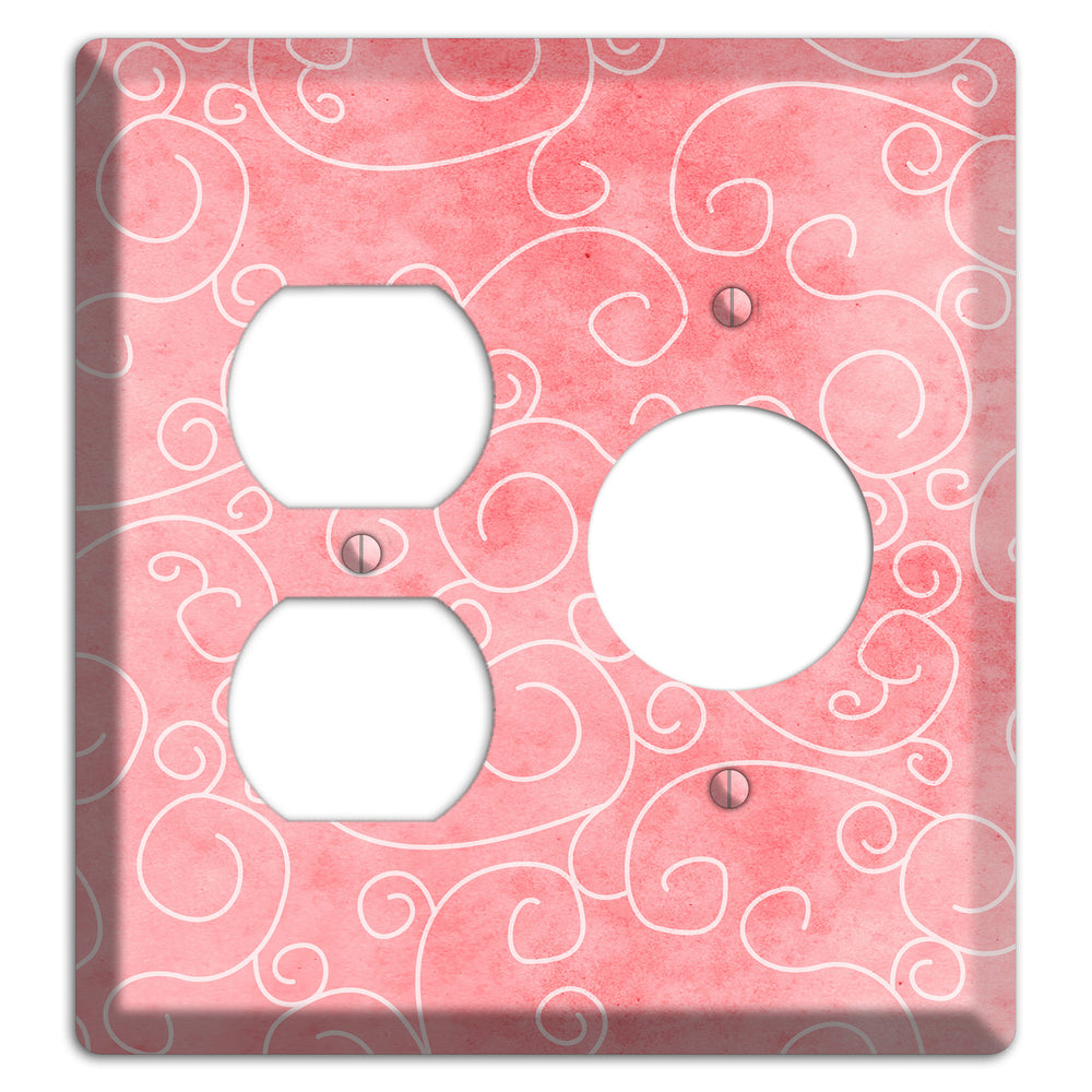 Azalea Soft Coral Duplex / Receptacle Wallplate