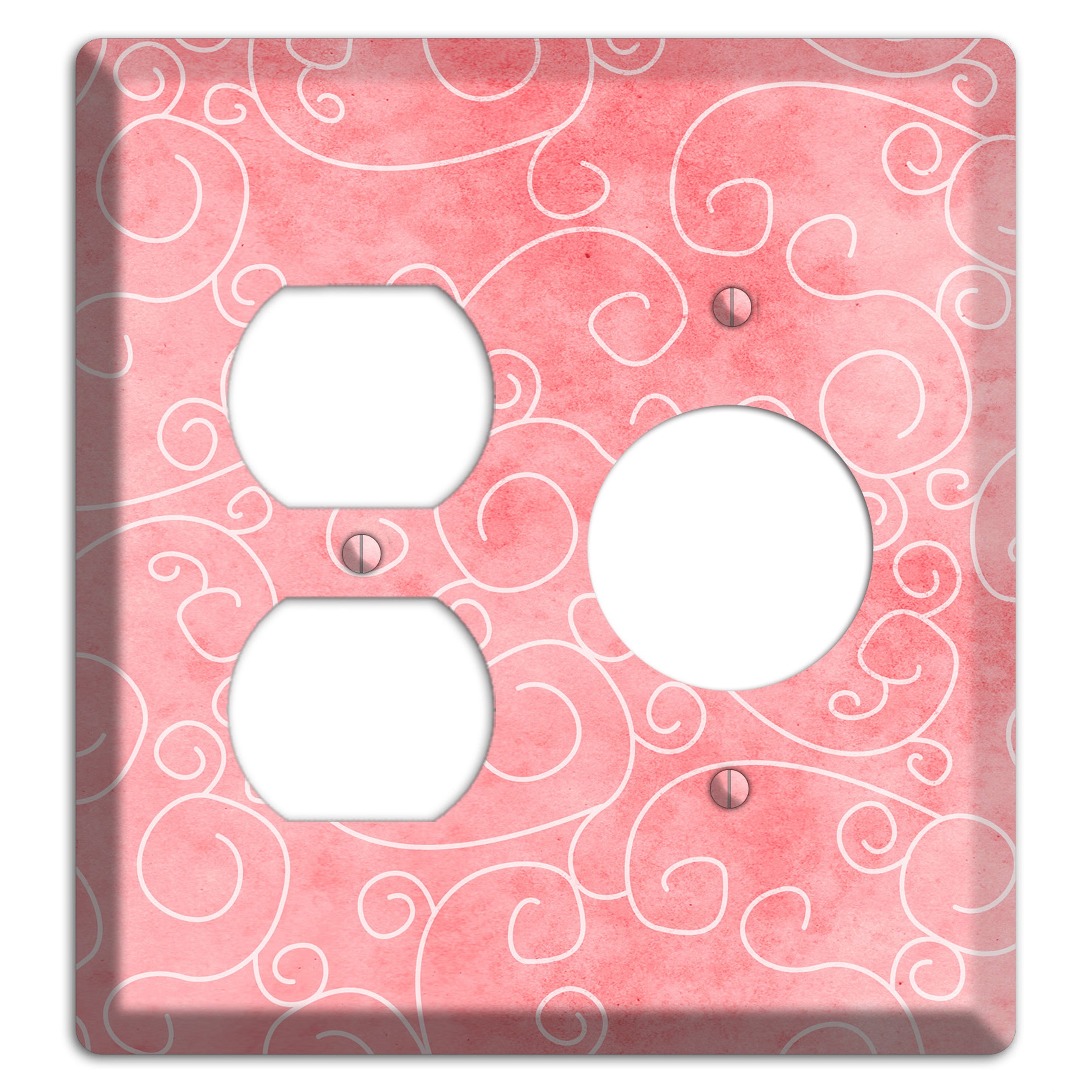 Azalea Soft Coral Duplex / Receptacle Wallplate
