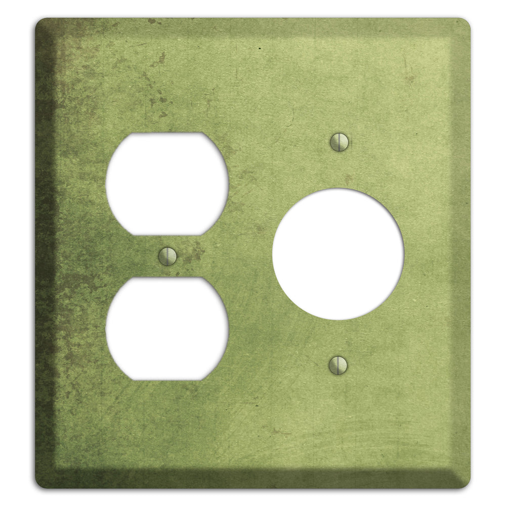 Green Smoke Vintage Grunge Duplex / Receptacle Wallplate