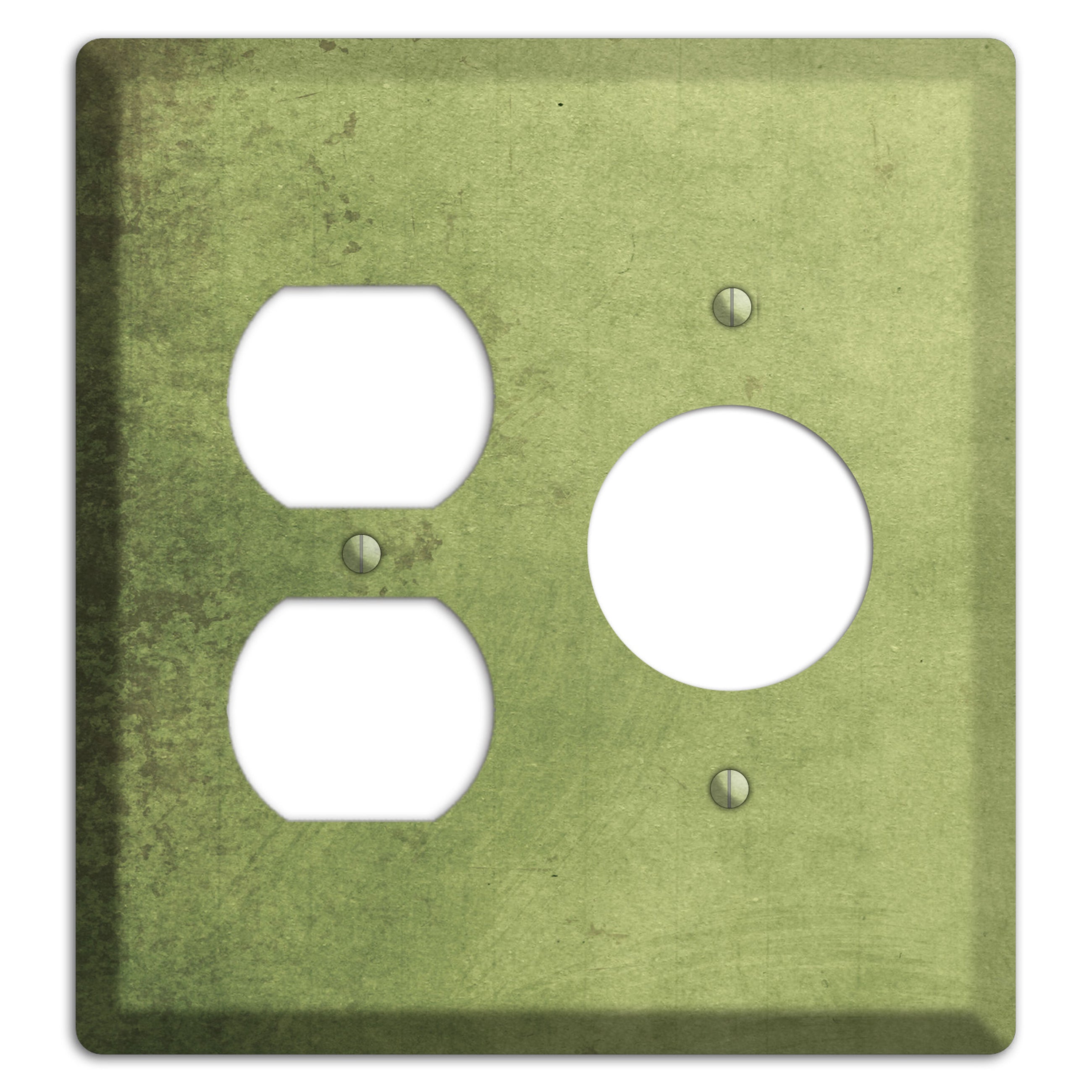 Green Smoke Vintage Grunge Duplex / Receptacle Wallplate