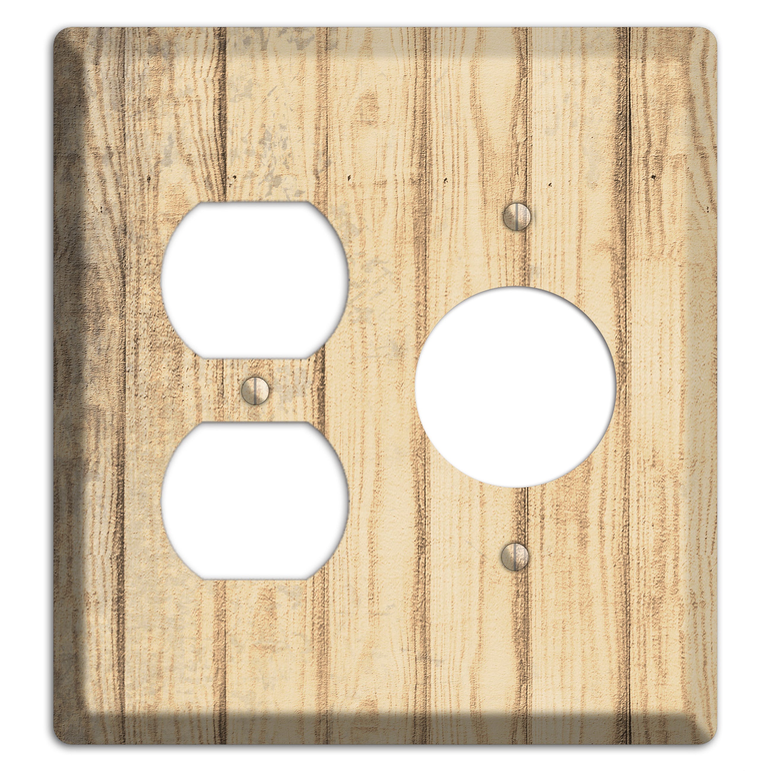 Hampton Weathered Wood Duplex / Receptacle Wallplate