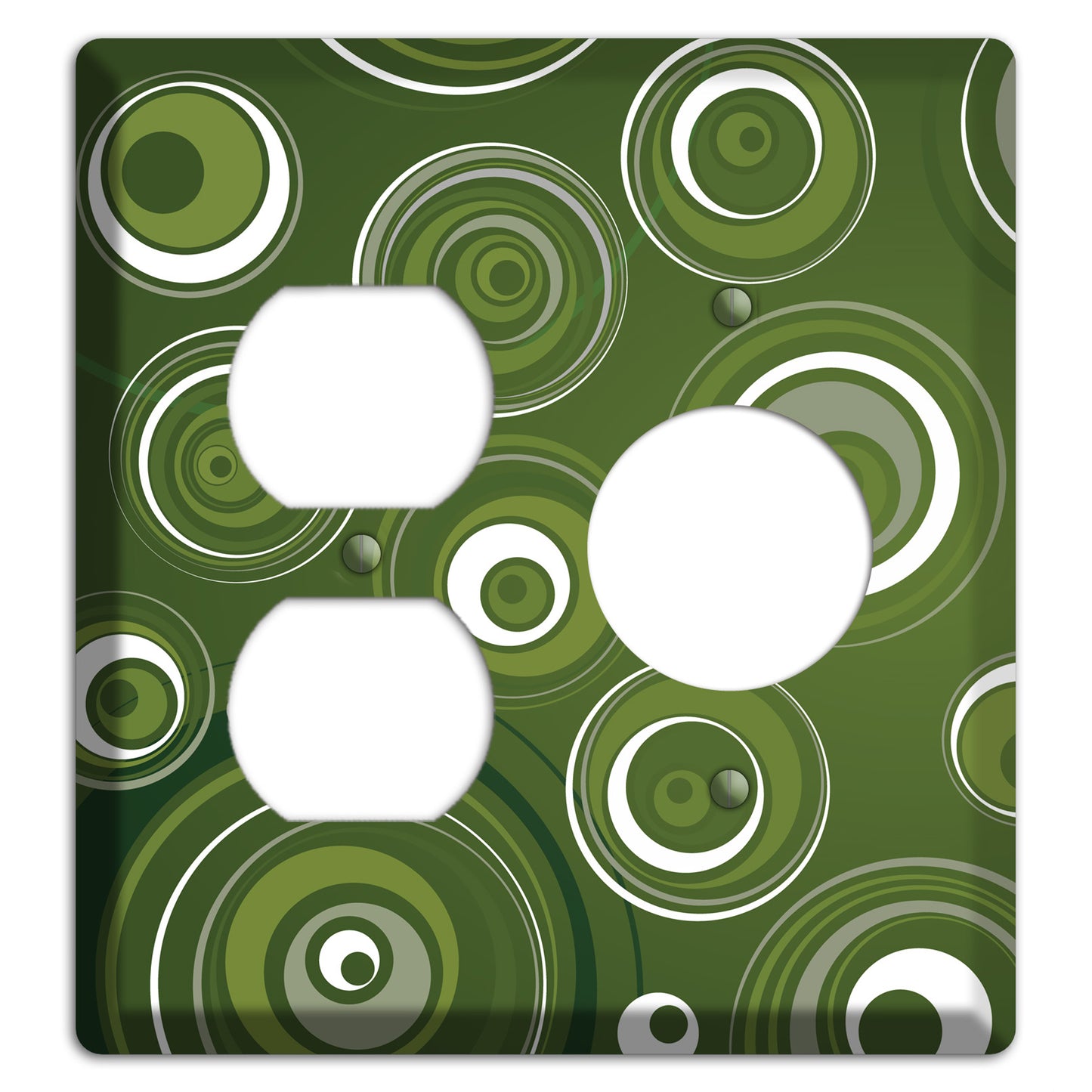 Green Circles Duplex / Receptacle Wallplate