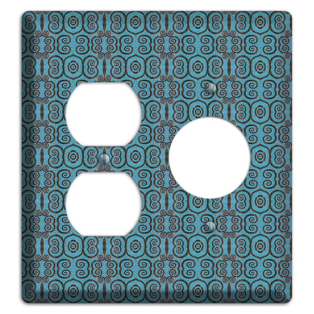 Blue Tapestry Duplex / Receptacle Wallplate