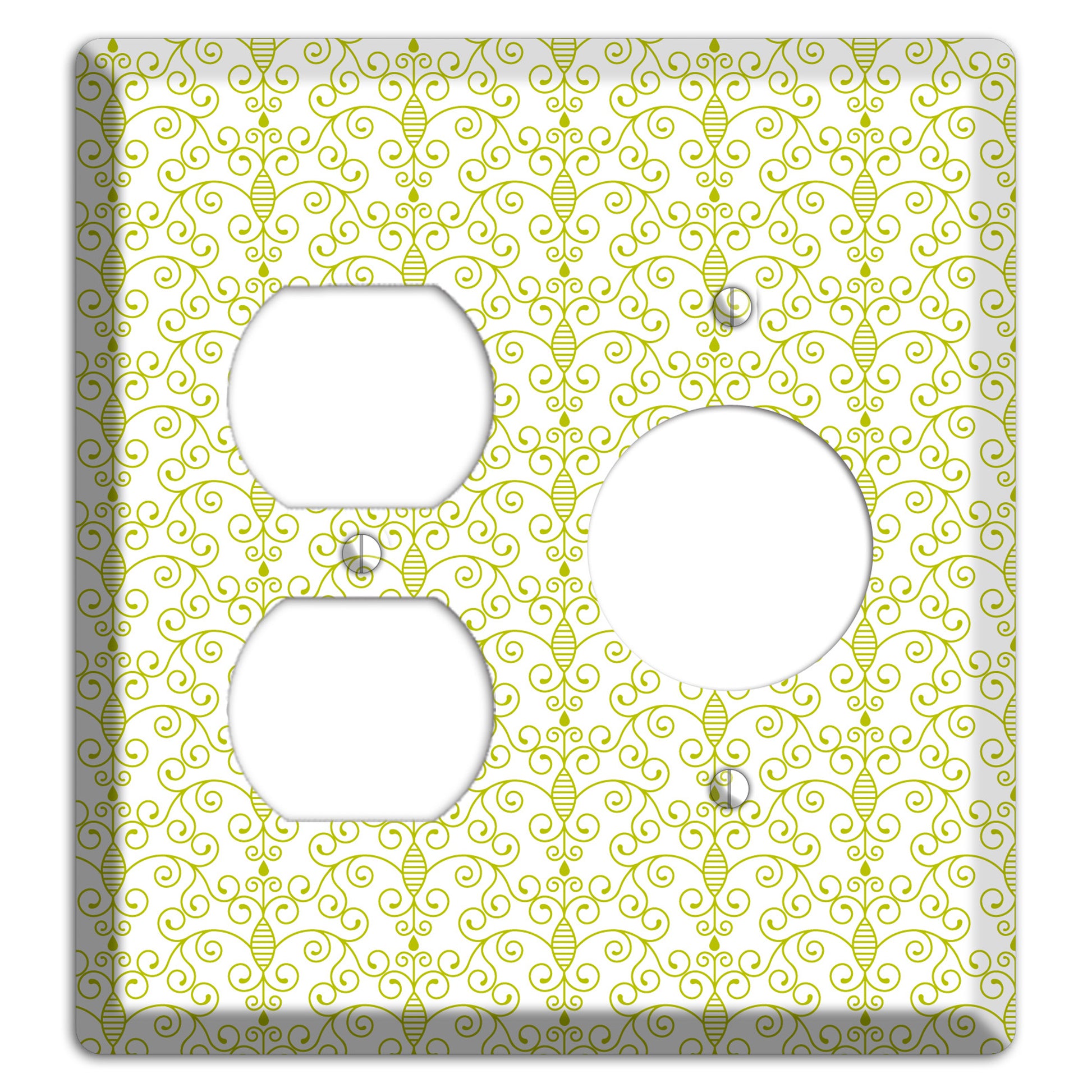 Olive Toile Half Drop Duplex / Receptacle Wallplate