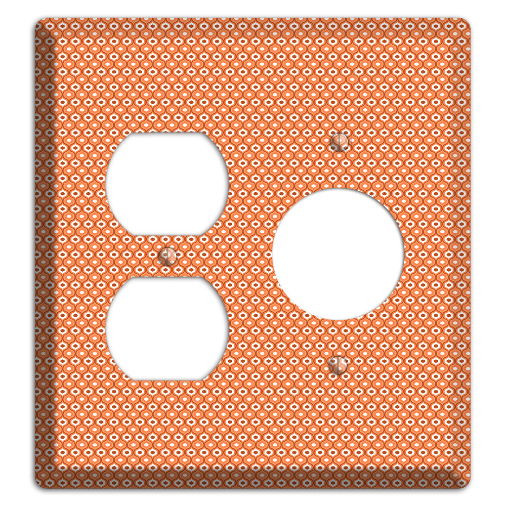 Coral Tiny Double Scallop Duplex / Receptacle Wallplate