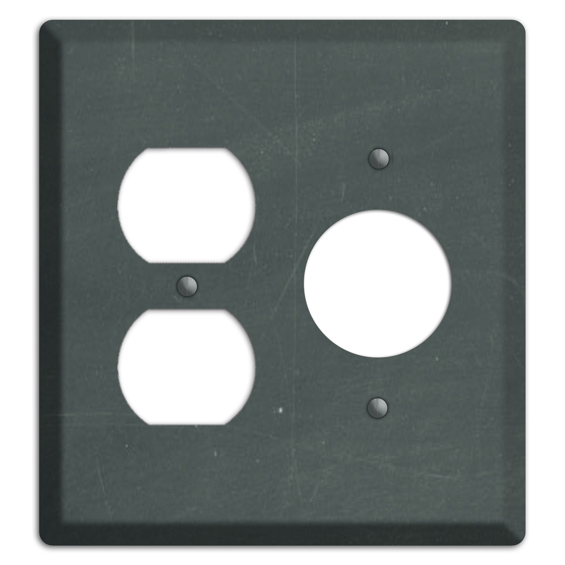 Chalk Dark Grey Duplex / Receptacle Wallplate