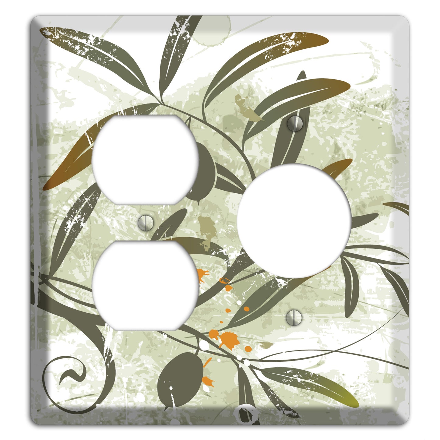 Green Olive Foliage Duplex / Receptacle Wallplate