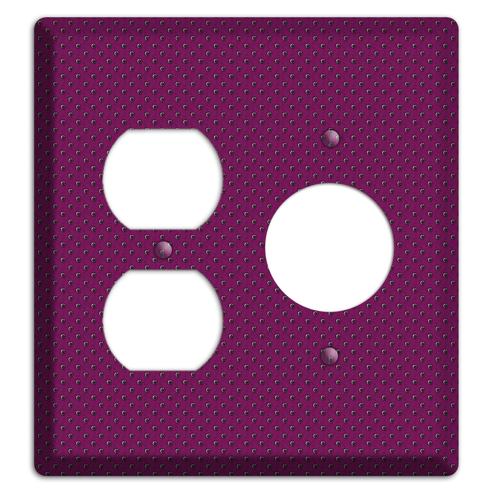 Purple Small Dots Duplex / Receptacle Wallplate