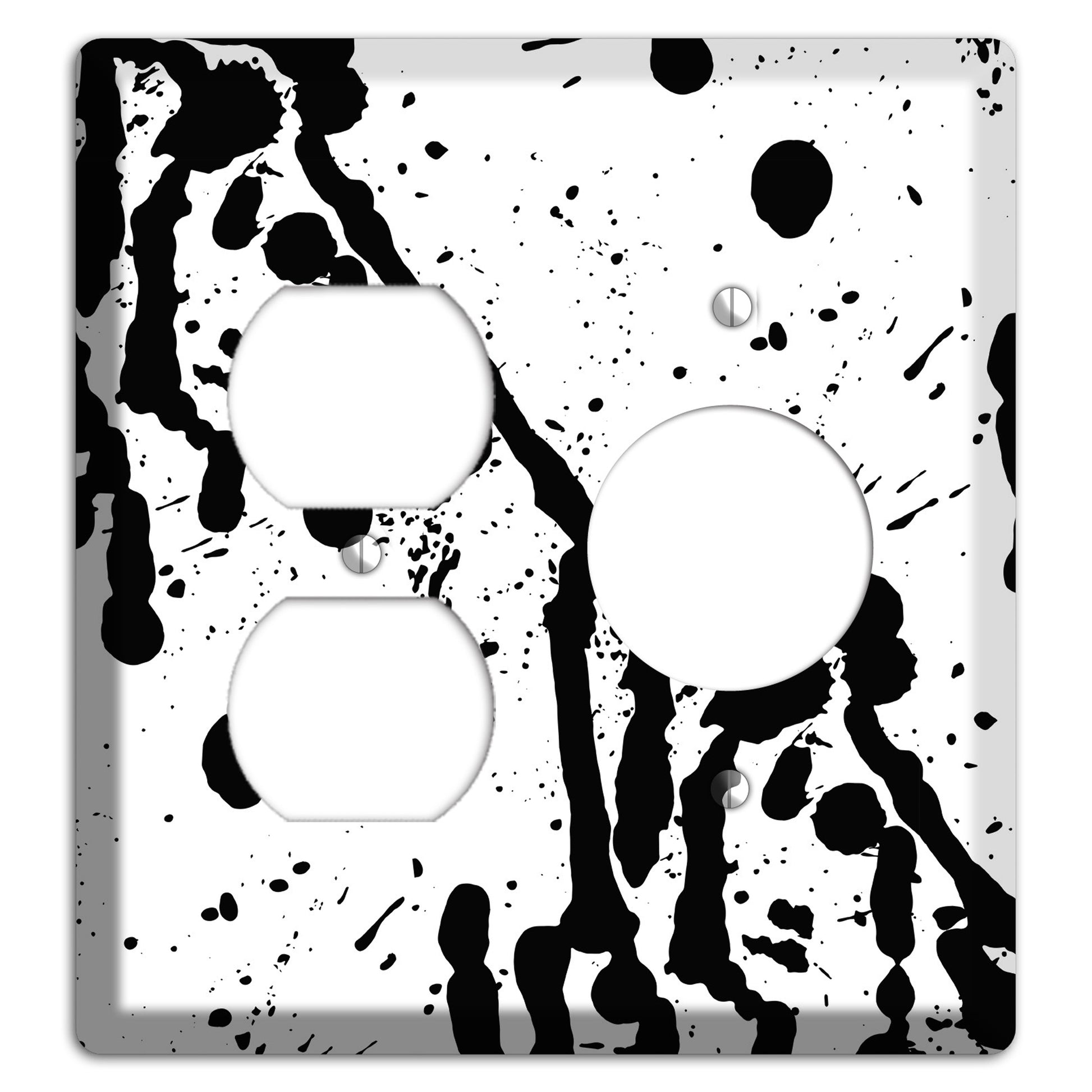 Ink Drips 10 Duplex / Receptacle Wallplate