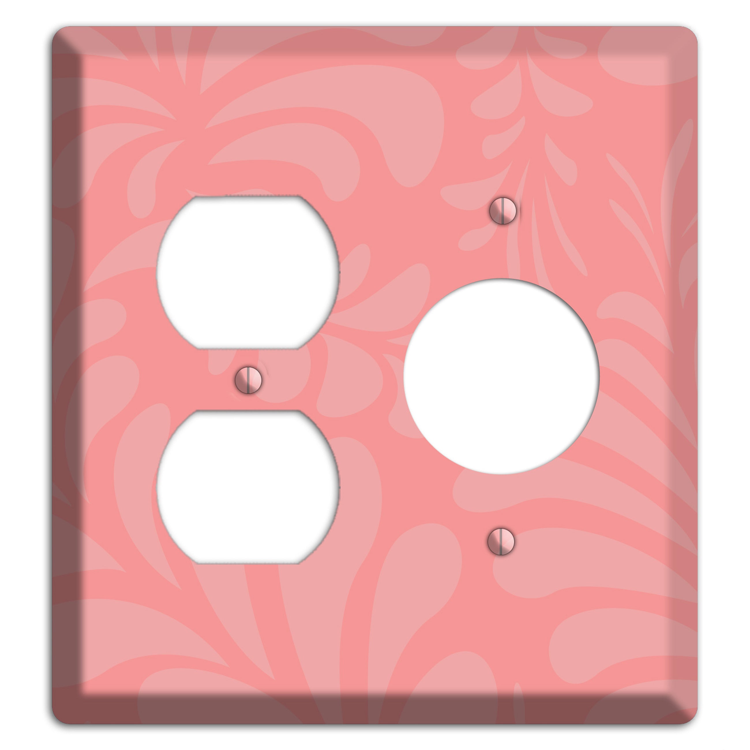Pink Herati Duplex / Receptacle Wallplate