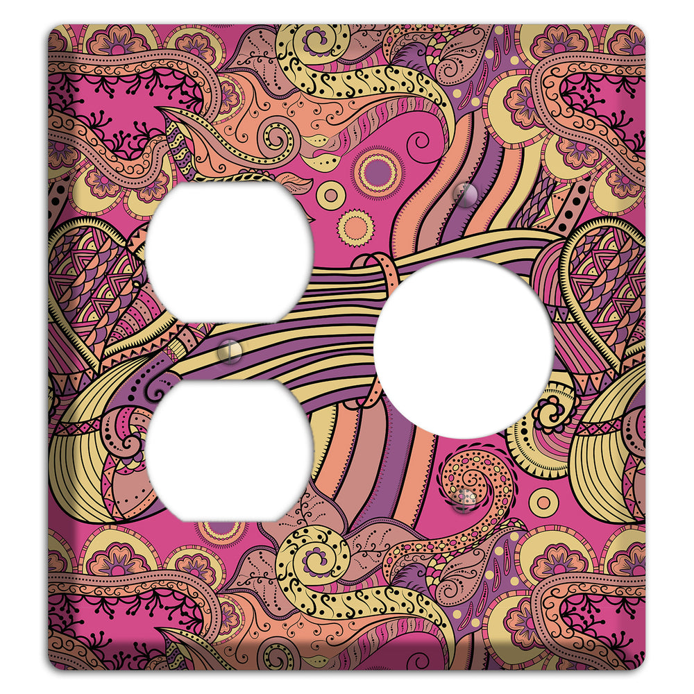 Retro Flourish 1 Duplex / Receptacle Wallplate