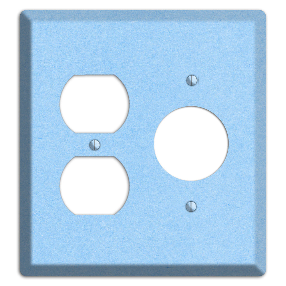 Light Sky Blue Kraft Duplex / Receptacle Wallplate