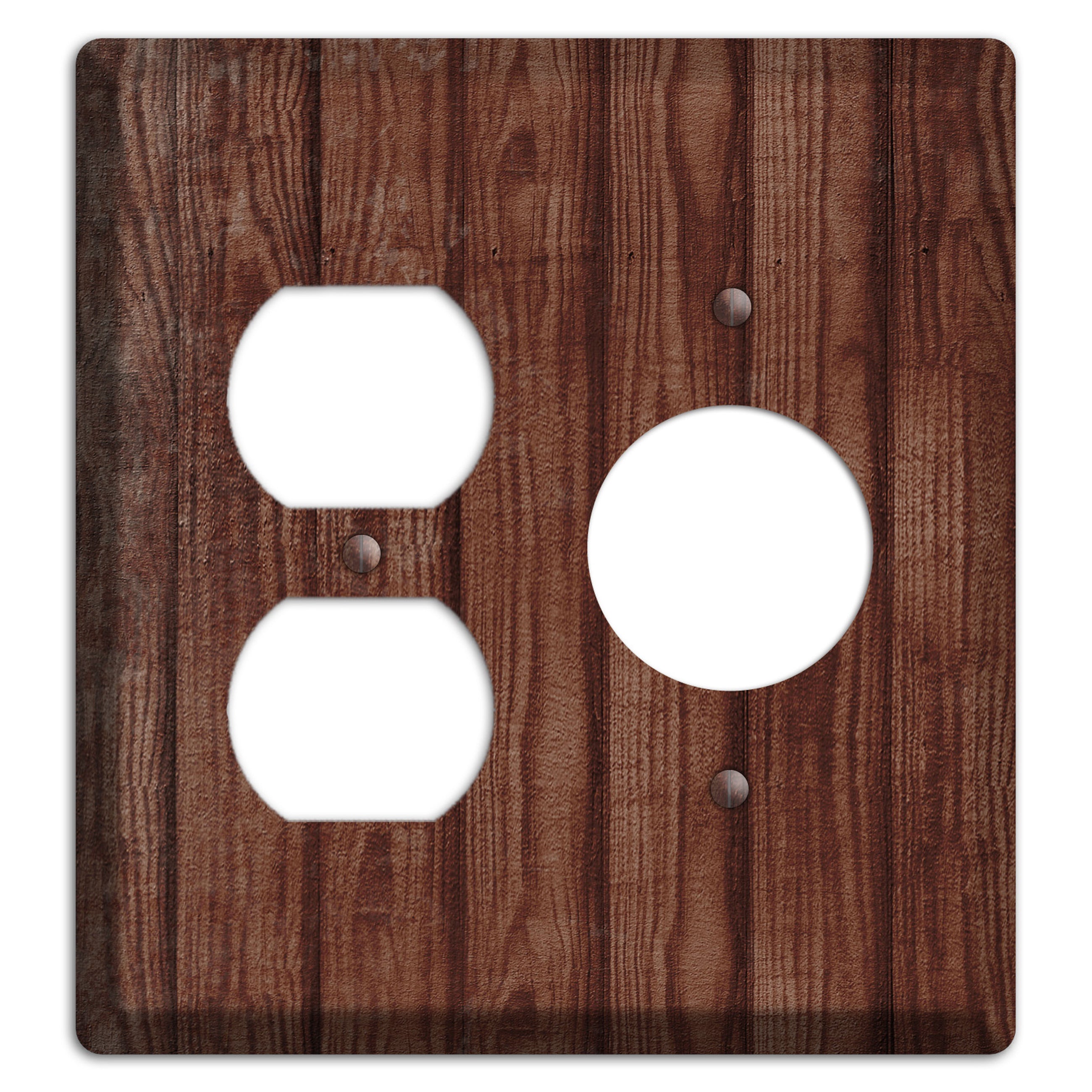 Saddle Weathered Wood Duplex / Receptacle Wallplate