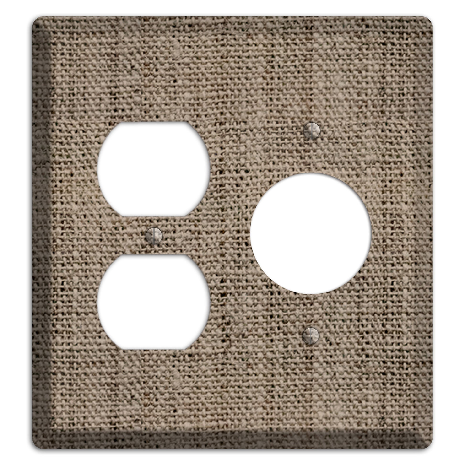 Sand Dune Burlap Duplex / Receptacle Wallplate