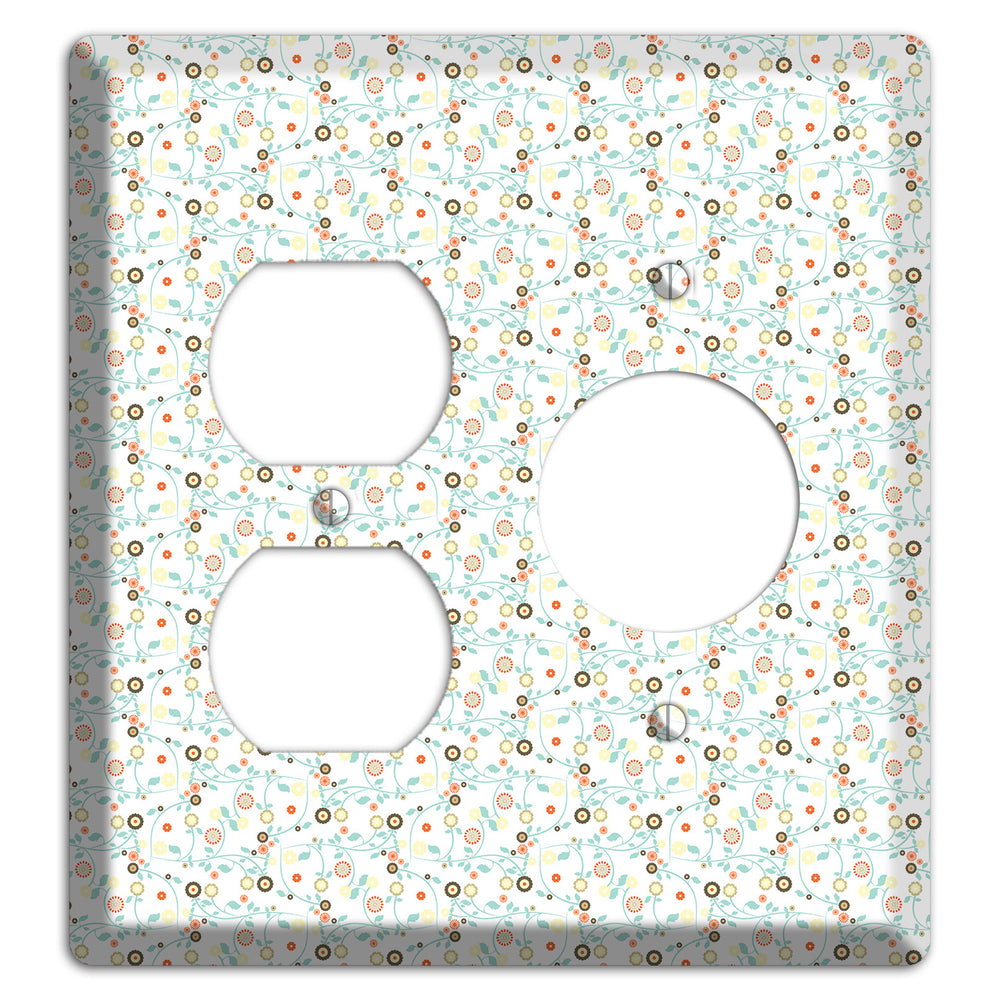 Small Cute Flowers Duplex / Receptacle Wallplate