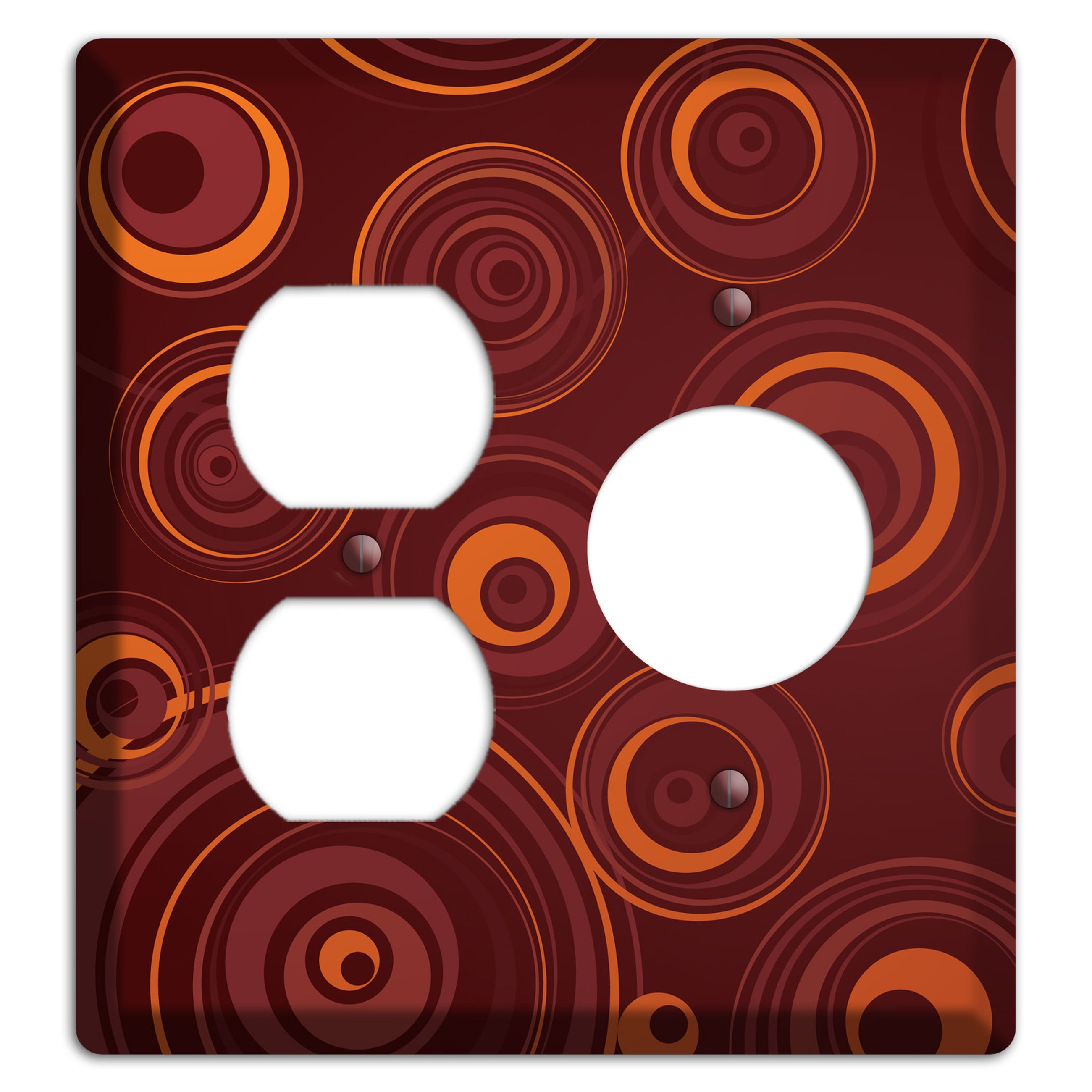 Brown Circles Duplex / Receptacle Wallplate