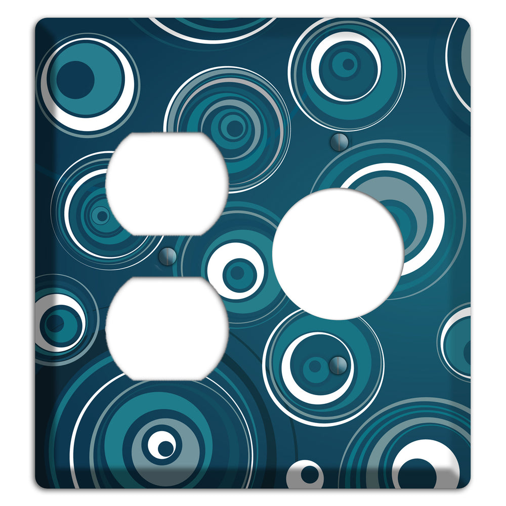 Blue Circles Duplex / Receptacle Wallplate