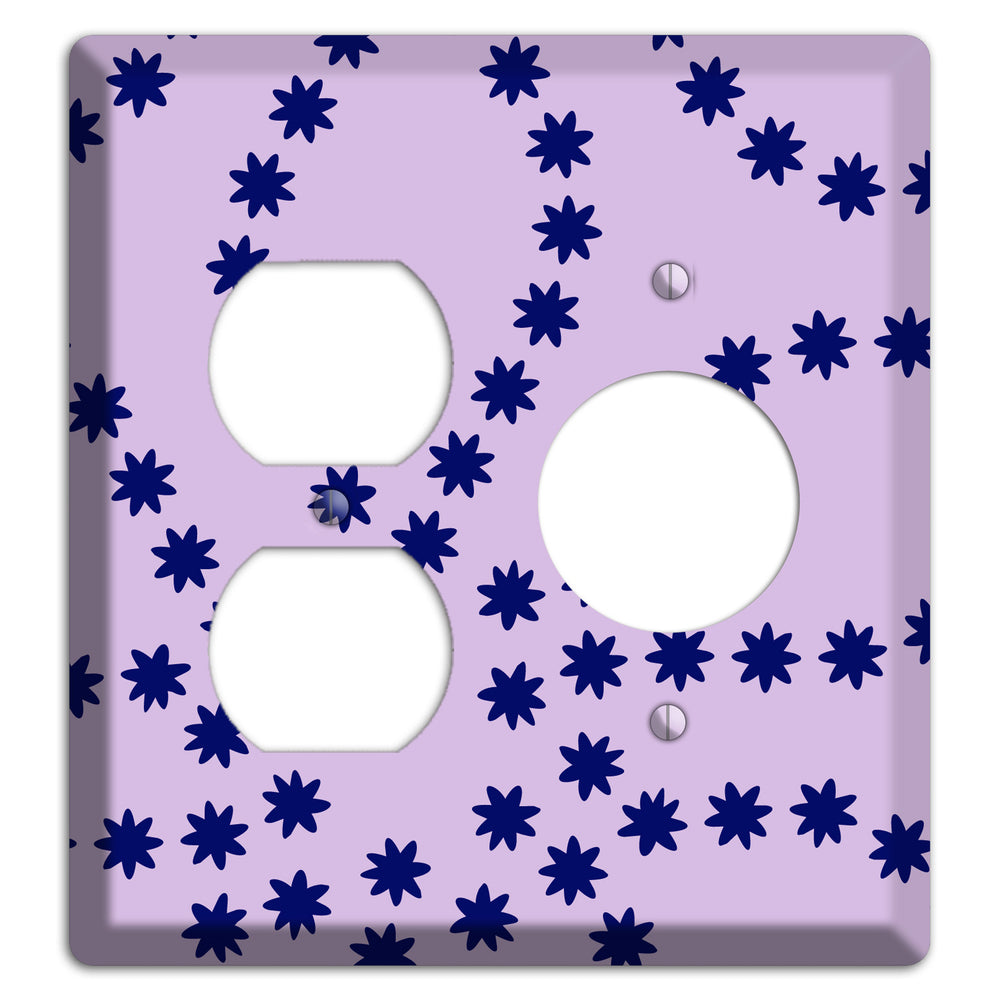 Lavender with Purple Constellation Duplex / Receptacle Wallplate
