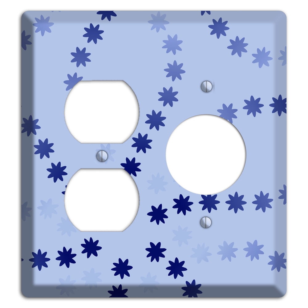Periwinkle with Blue Constellation Duplex / Receptacle Wallplate