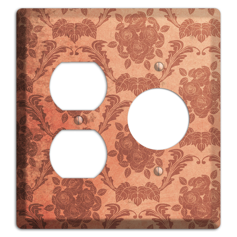 Contessa Vintage Rose Damask Duplex / Receptacle Wallplate