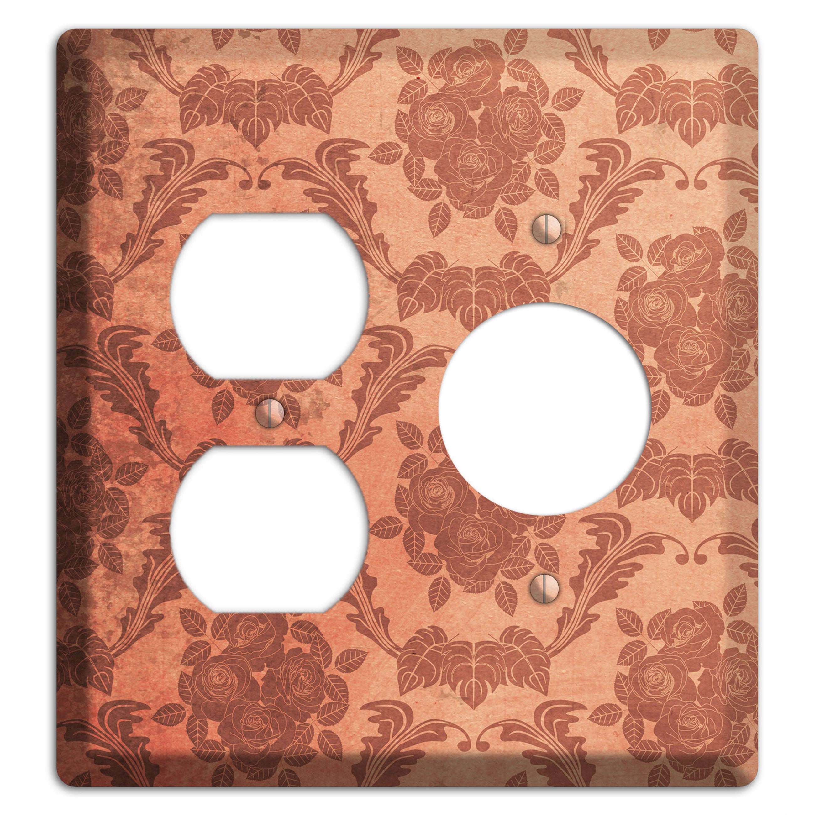 Contessa Vintage Rose Damask Duplex / Receptacle Wallplate