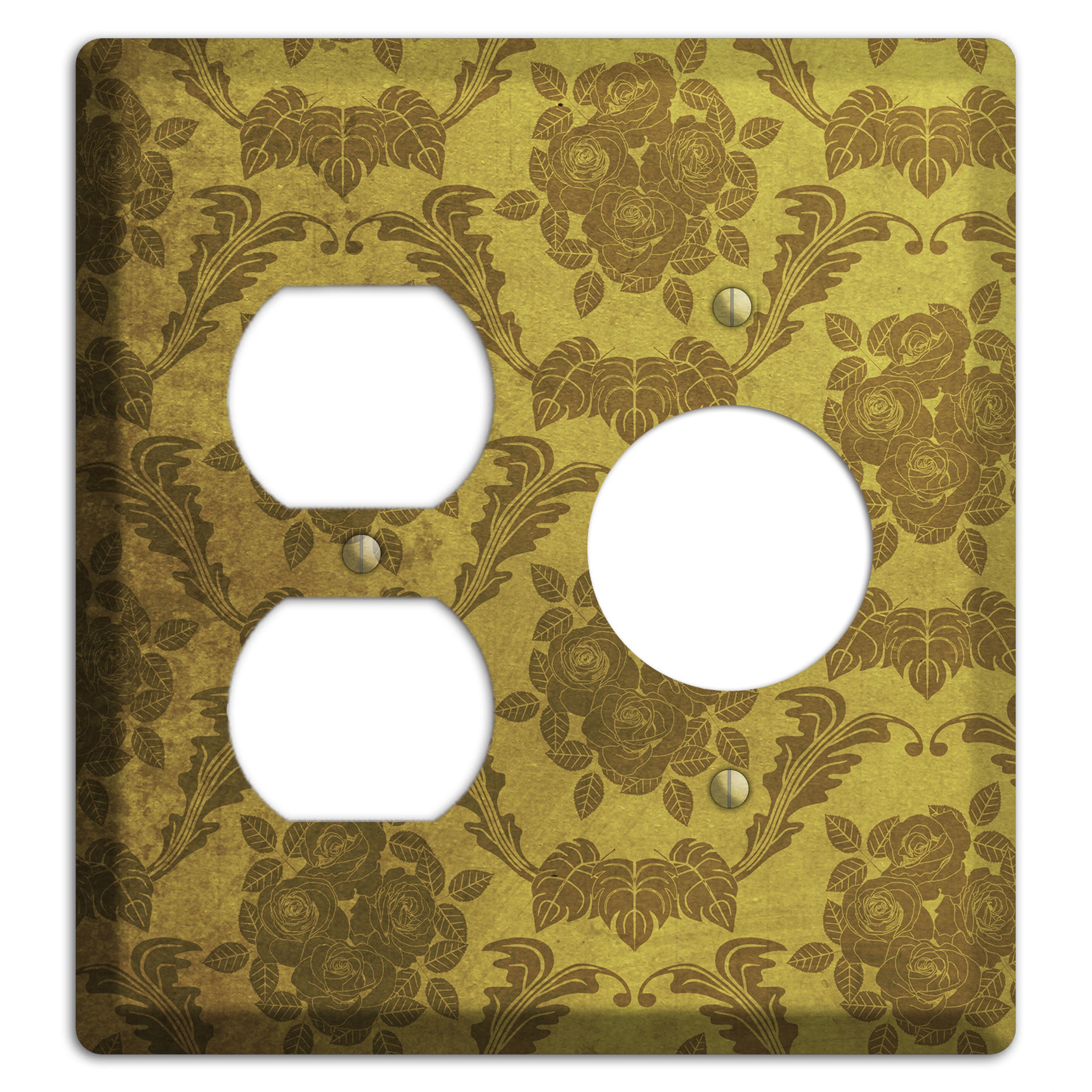 Pesto Vintage Rose Damask Duplex / Receptacle Wallplate
