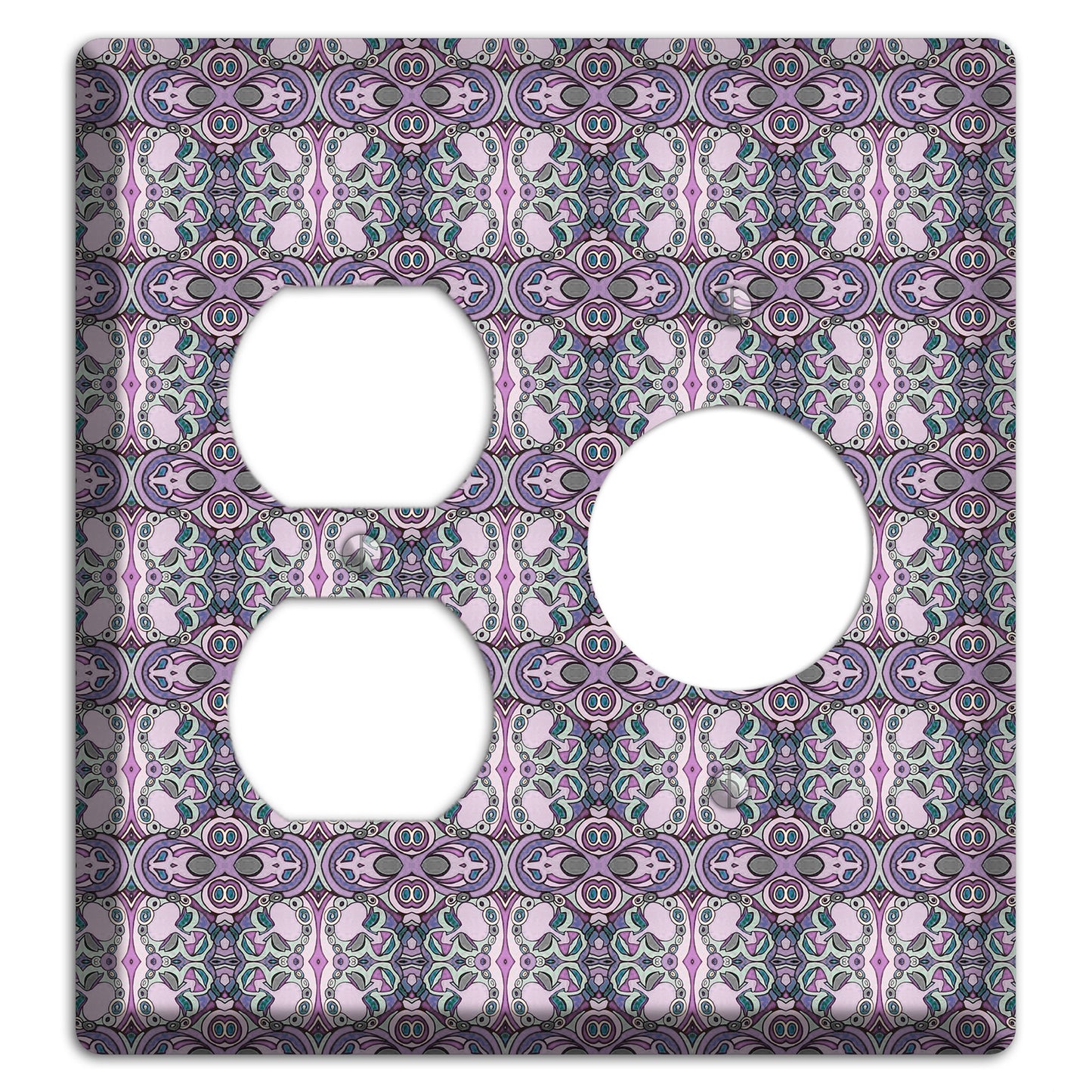 Pink Purple Sage Tapestry Duplex / Receptacle Wallplate