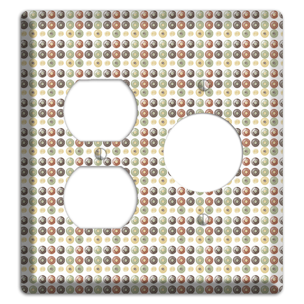 Multo Color Tiled Dots Duplex / Receptacle Wallplate
