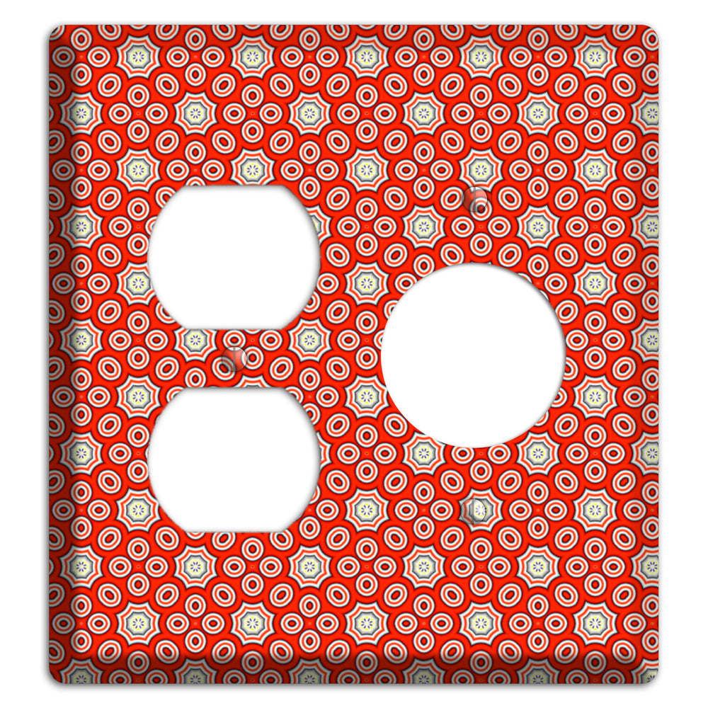 Red Foulard 3 Duplex / Receptacle Wallplate