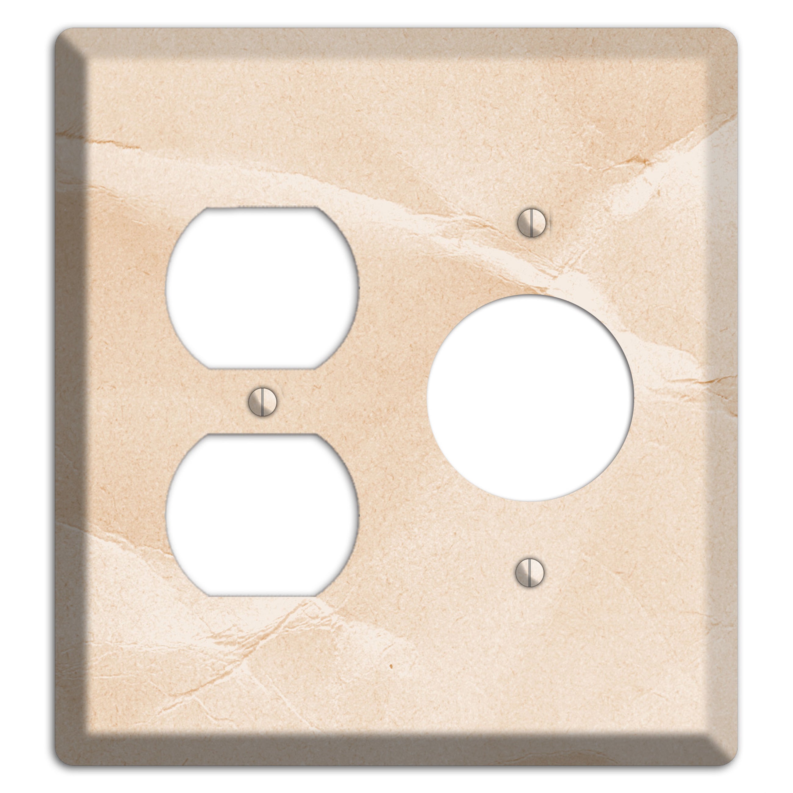 Almond Neutral Texture Duplex / Receptacle Wallplate