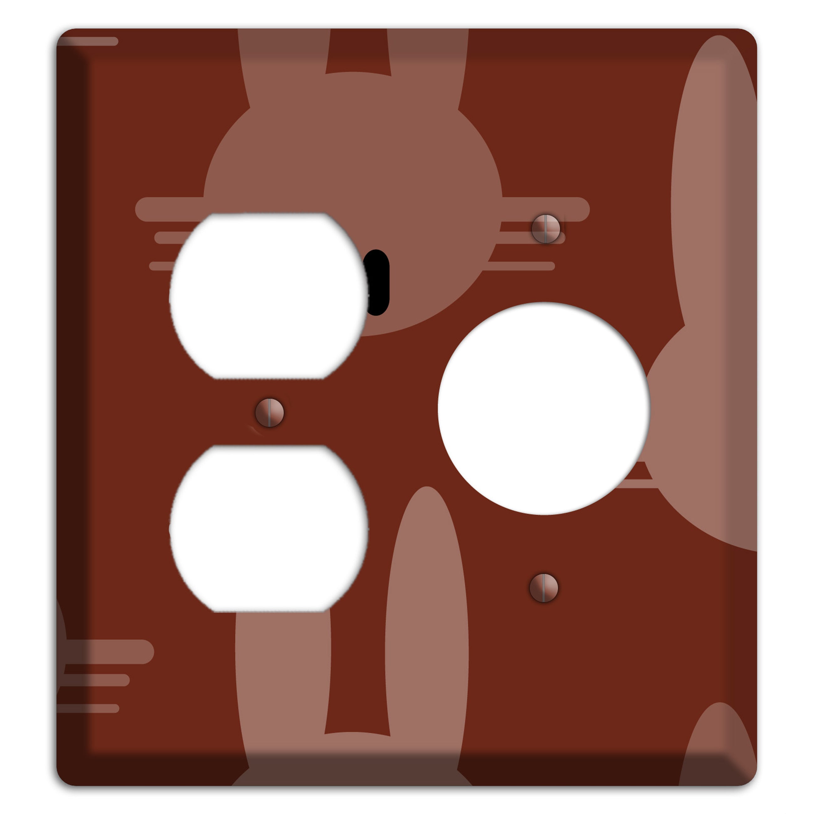 Maroon Bunny Duplex / Receptacle Wallplate