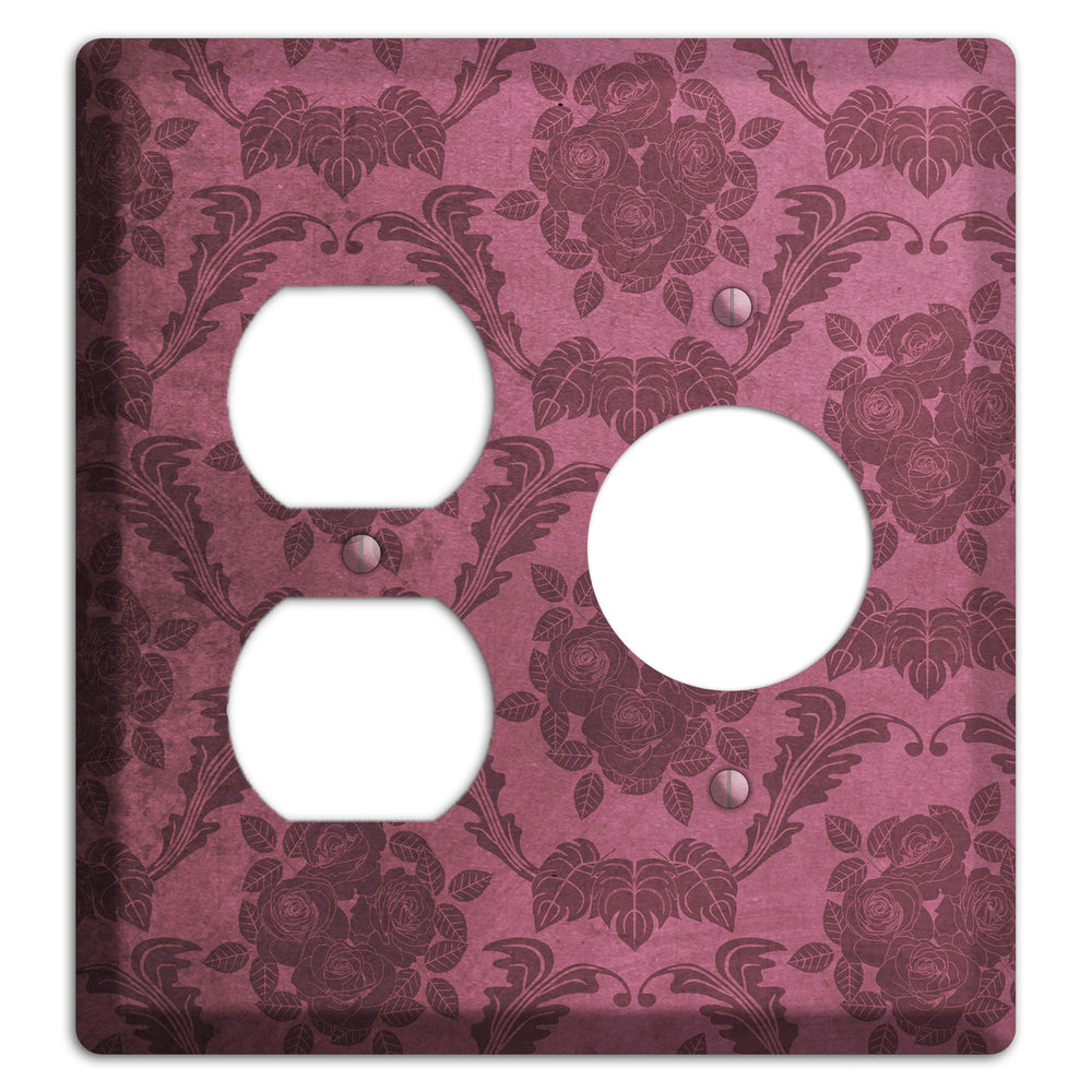 Turkish Rose Vintage Rose Damask Duplex / Receptacle Wallplate