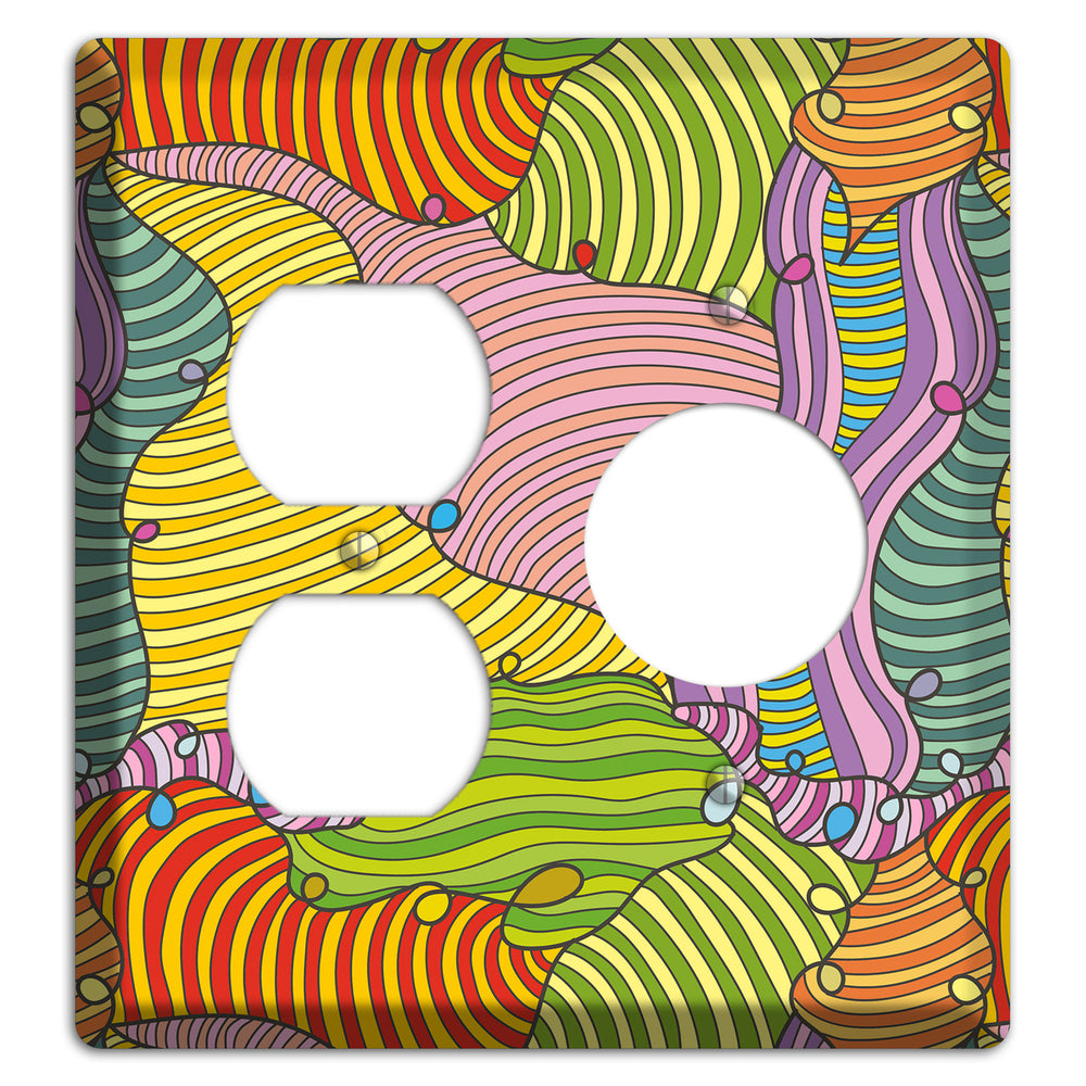 Retro Flourish 5 Duplex / Receptacle Wallplate