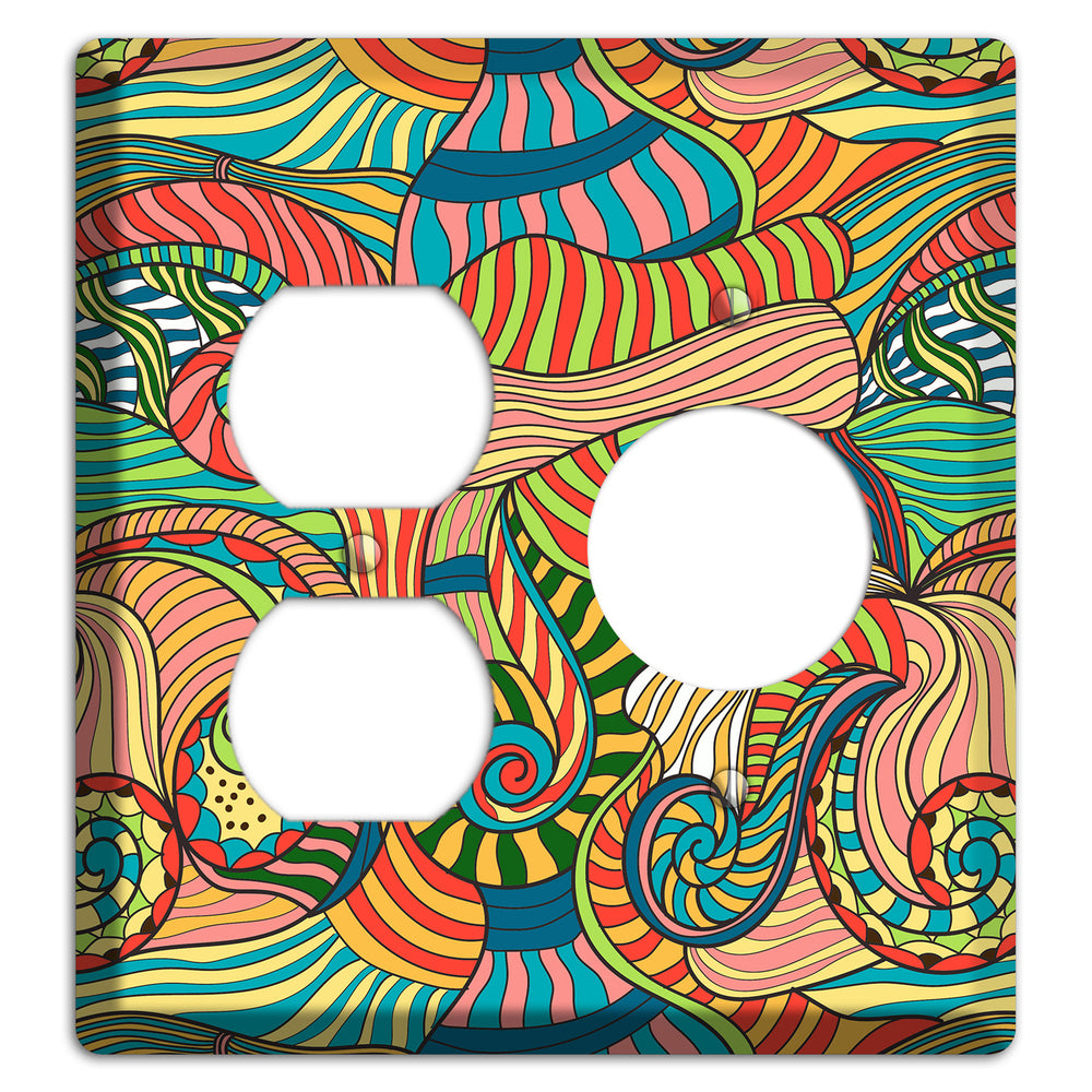 Retro Flourish 3 Duplex / Receptacle Wallplate