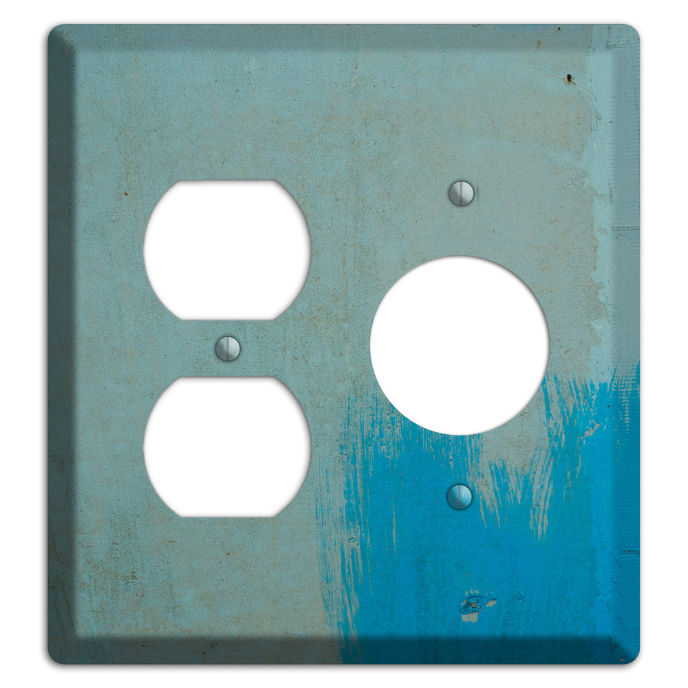 Blue Concrete Duplex / Receptacle Wallplate